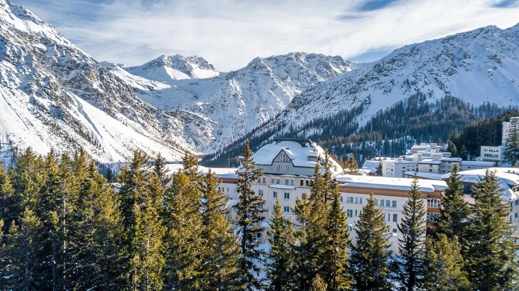 Property building, Winter in Waldhotel Arosa