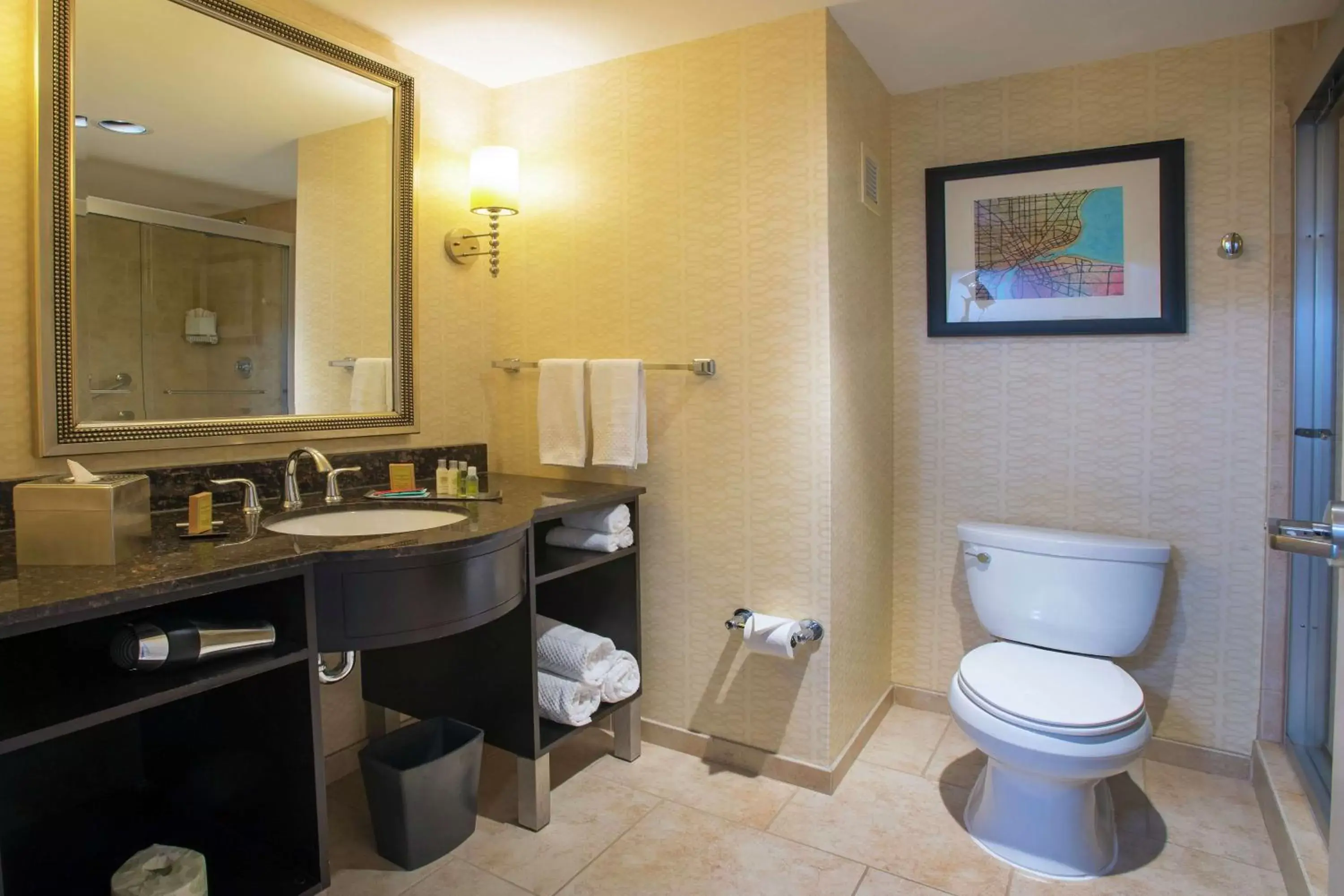 Bathroom in DoubleTree Suites by Hilton Hotel Detroit Downtown - Fort Shelby