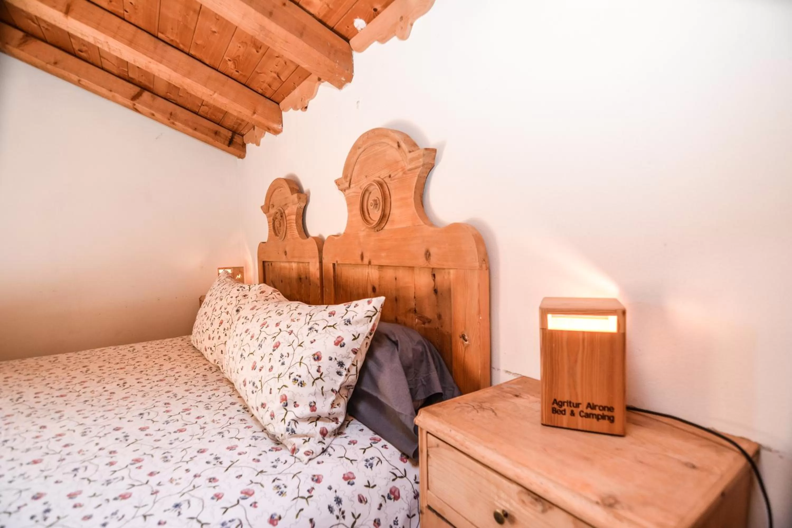 Bed in Agritur Airone Bed & Camping