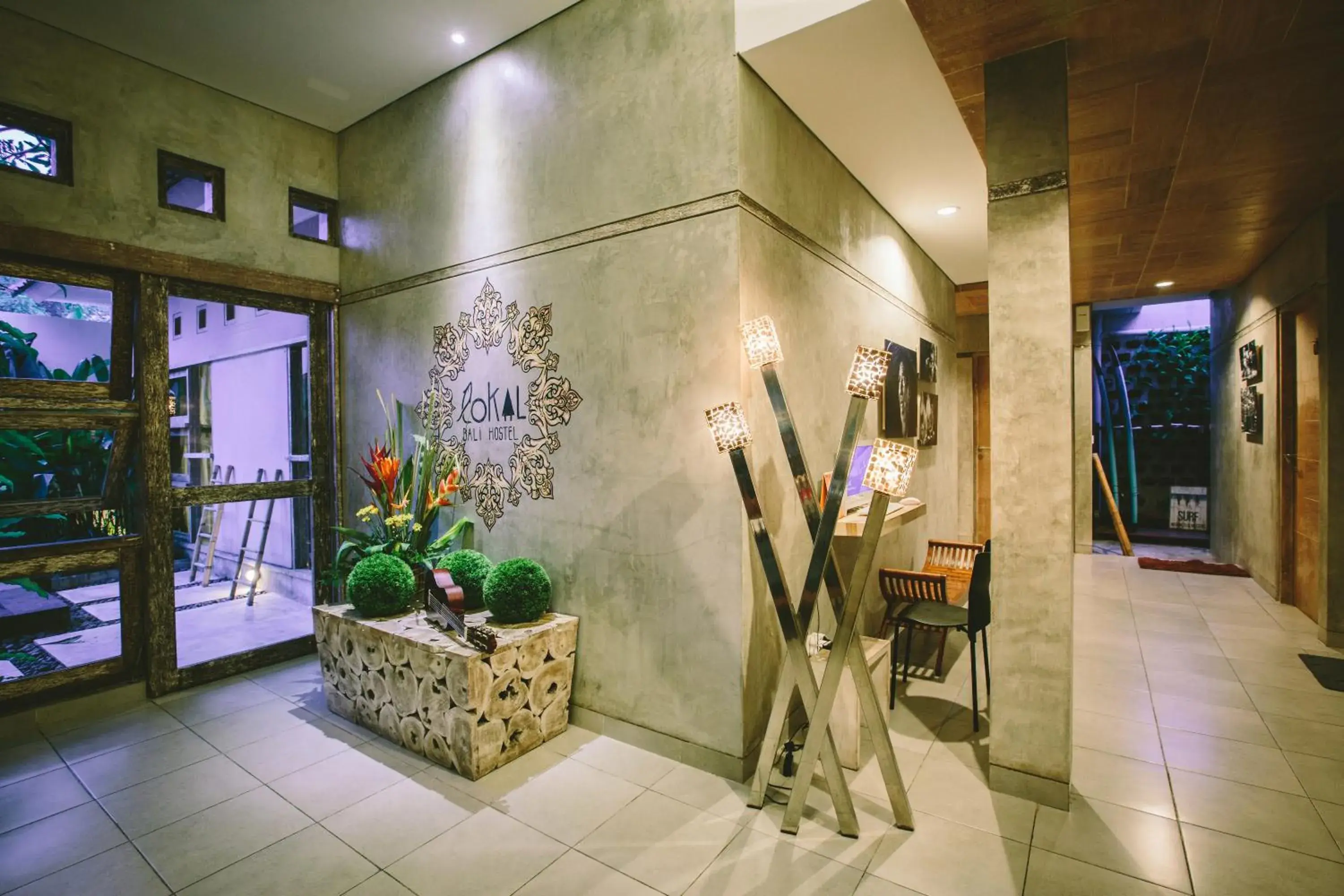 Decorative detail, Lobby/Reception in Lokal Bali Hostel