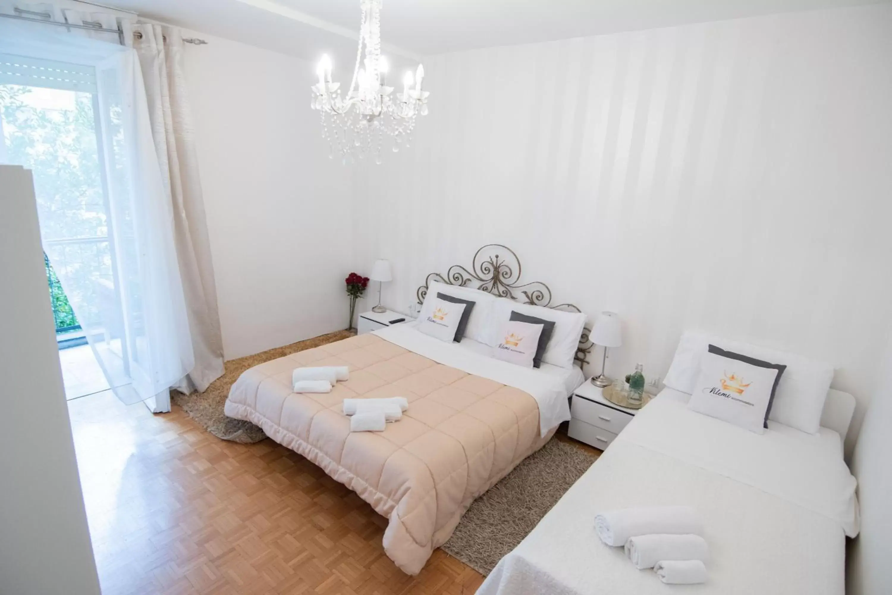 Bed in Casa Rosmini rooms