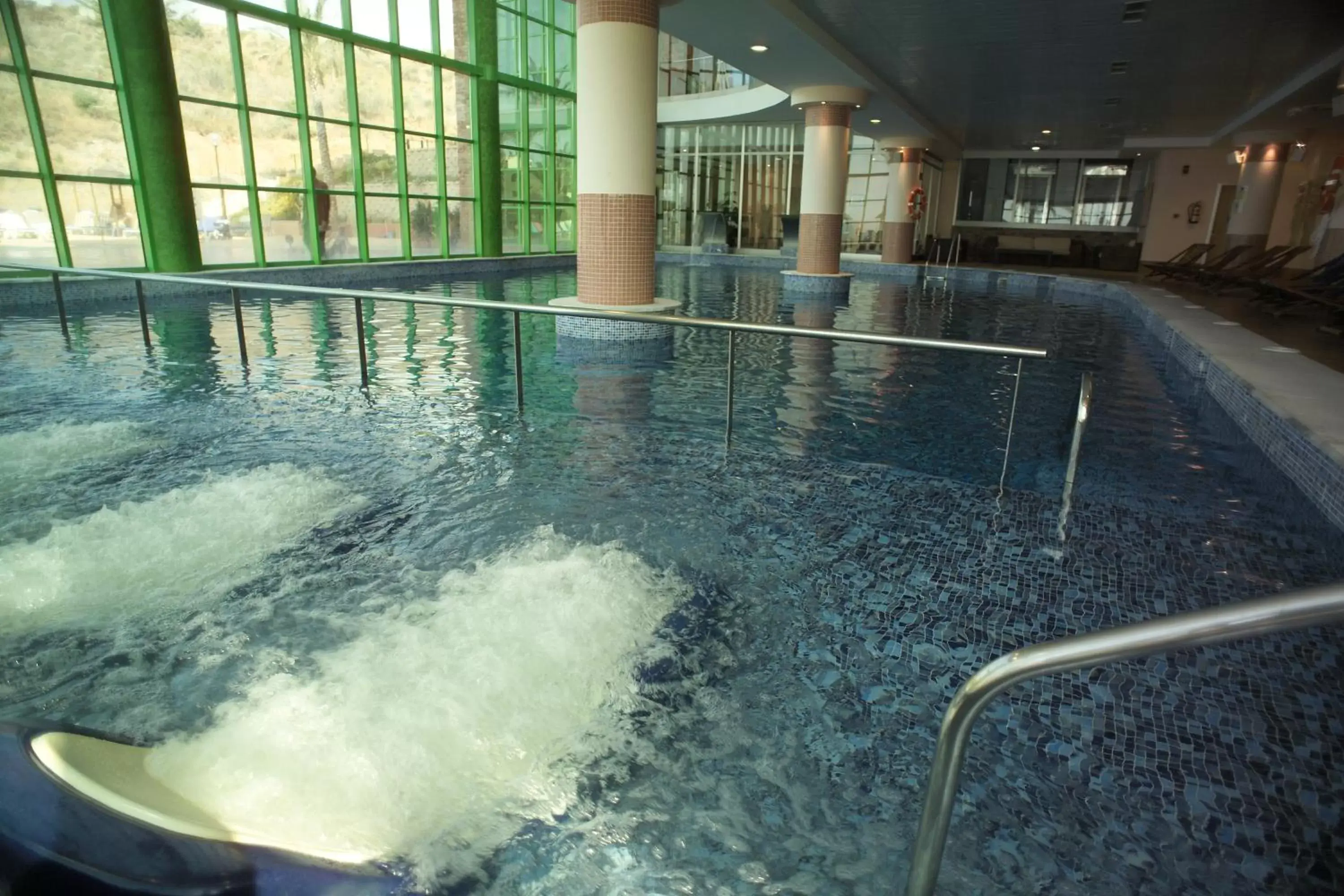 Hot Spring Bath, Swimming Pool in Holiday World RIWO Hotel.