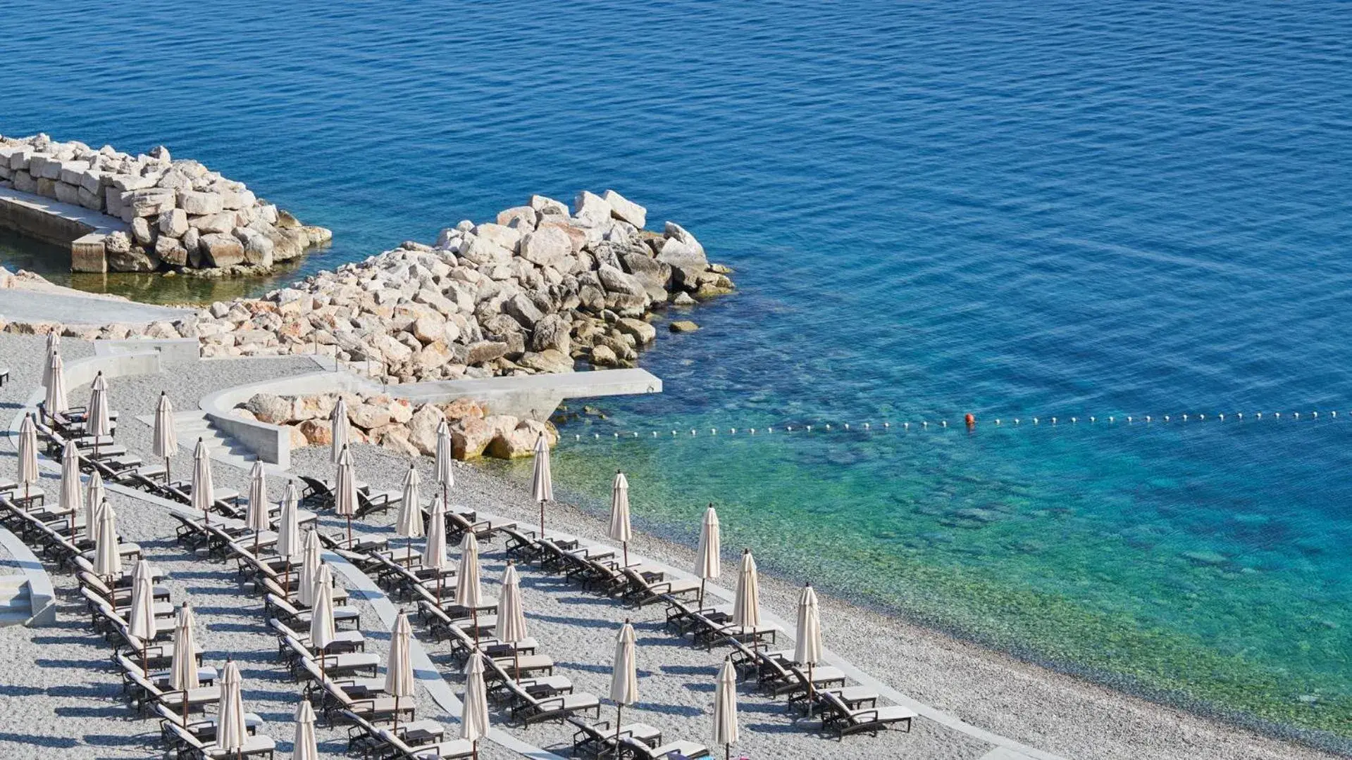 Beach, Bird's-eye View in Kempinski Hotel Adriatic Istria Croatia