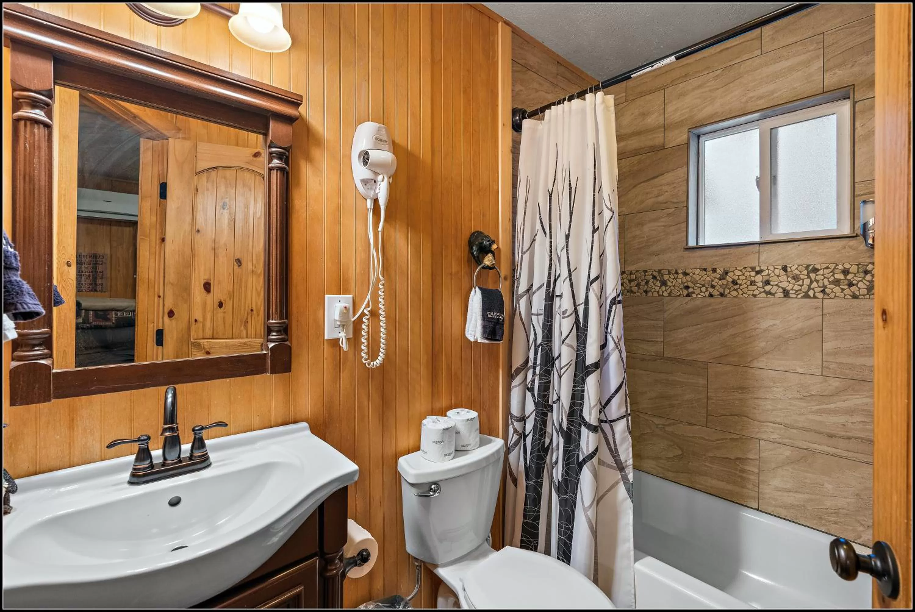 Shower in Brundage Bungalows