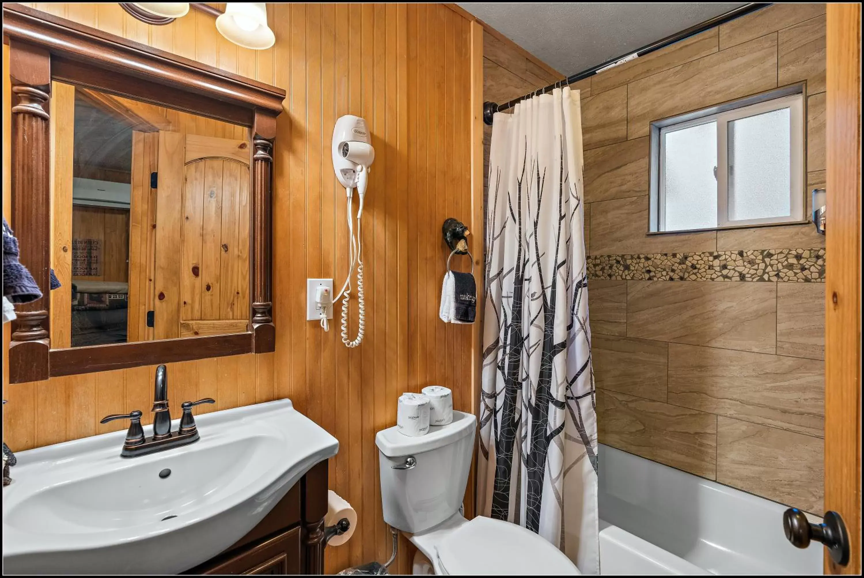 Shower, Bathroom in Brundage Bungalows