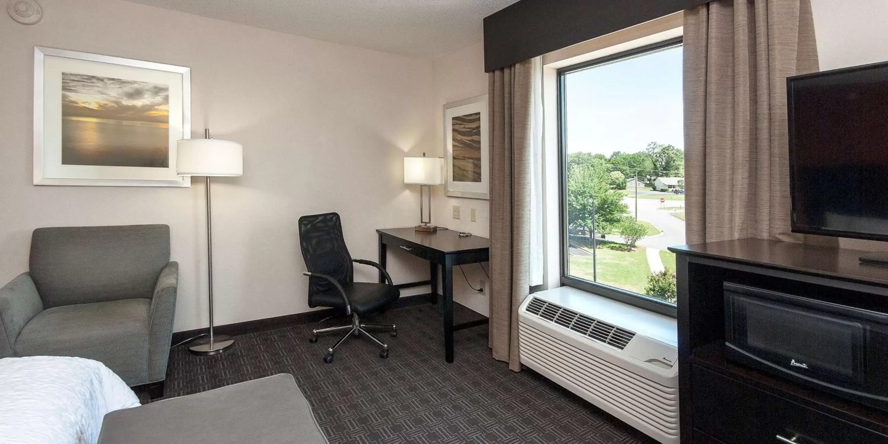 Bed, TV/Entertainment Center in Hampton Inn & Suites Seneca-Clemson Area