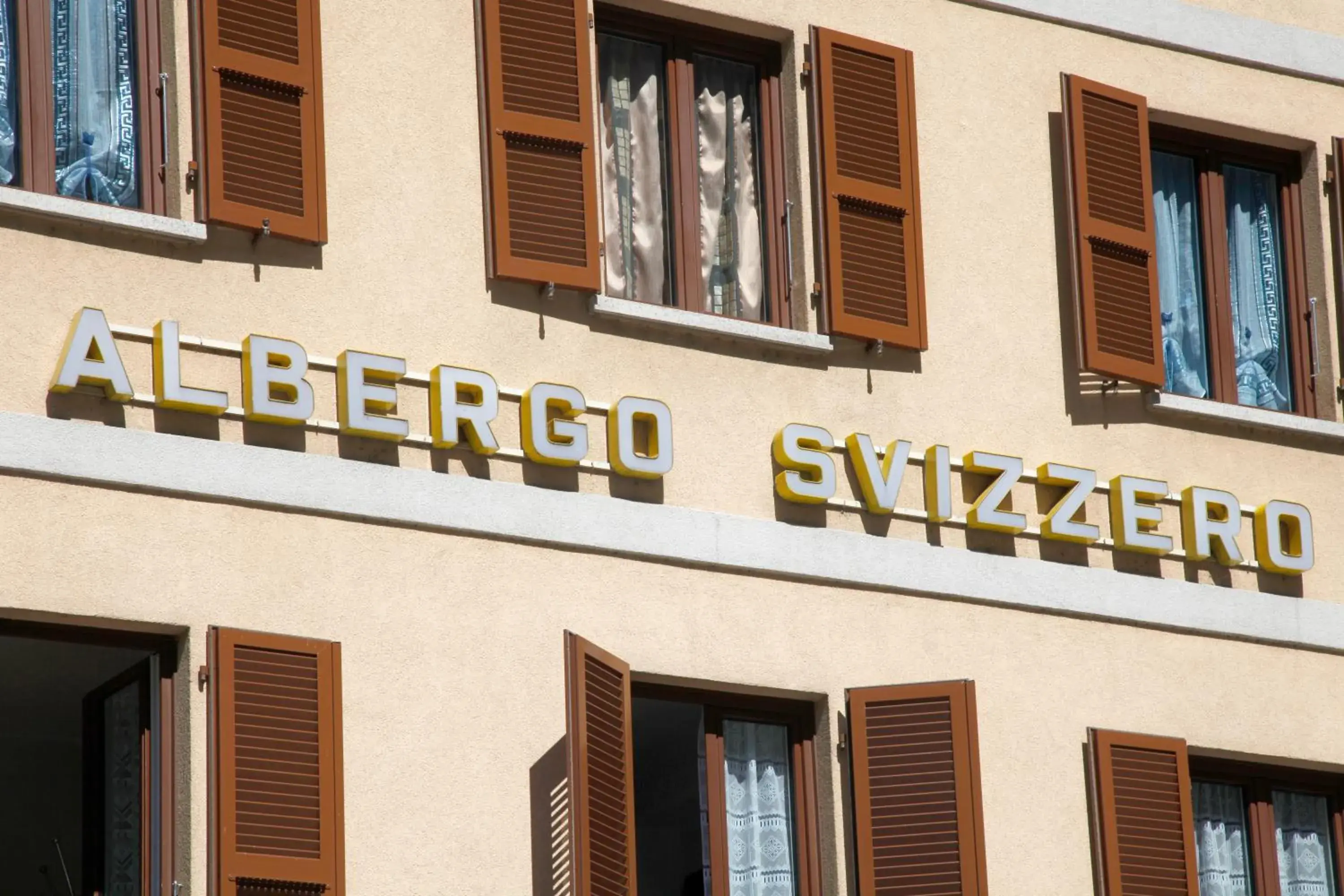 Facade/entrance, Property Building in Albergo Ristorante Svizzero