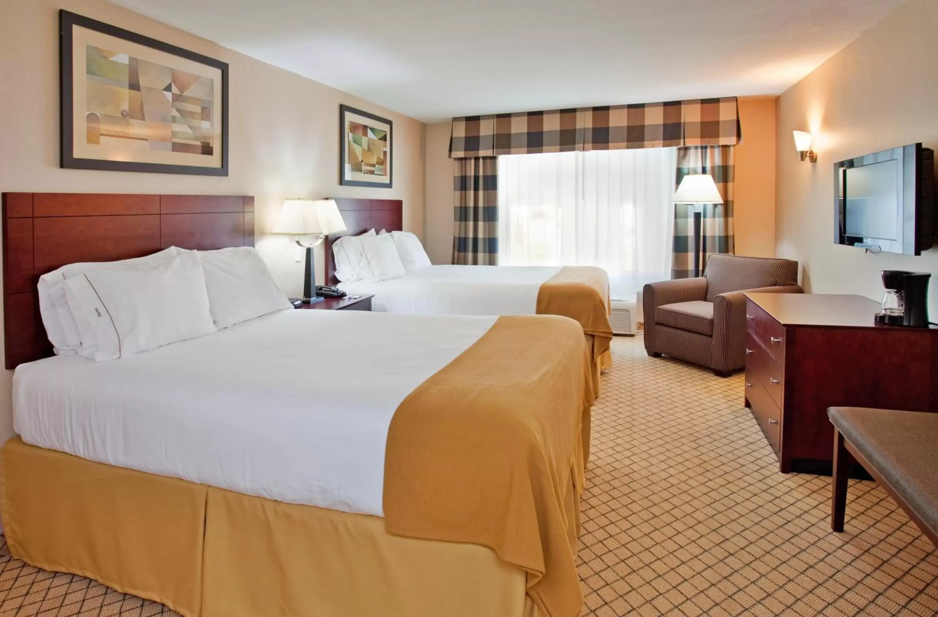 TV and multimedia, Bed in Holiday Inn Express Hotel & Suites Wichita Airport, an IHG Hotel