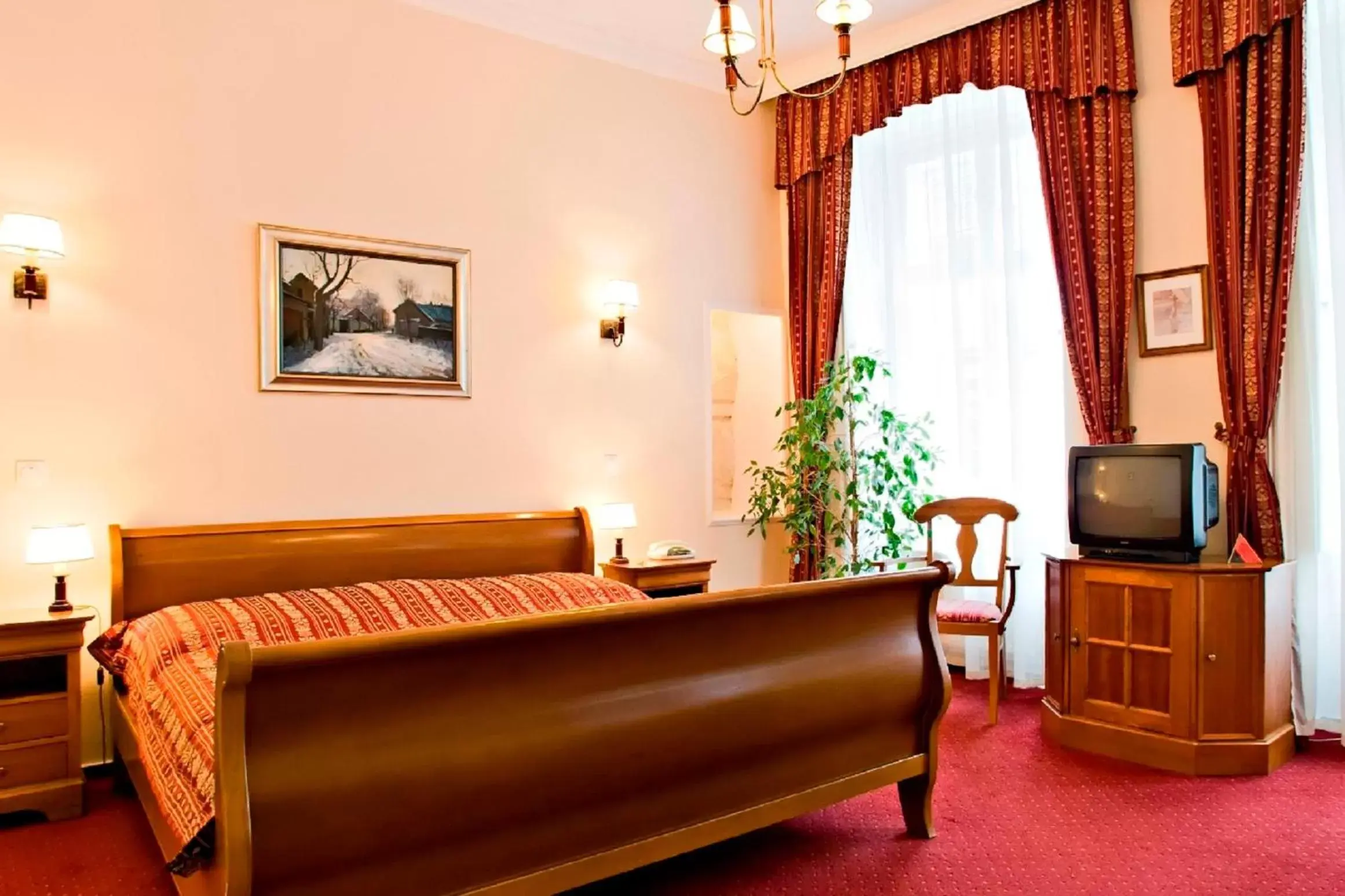 Bed, Seating Area in Hotel Wollner