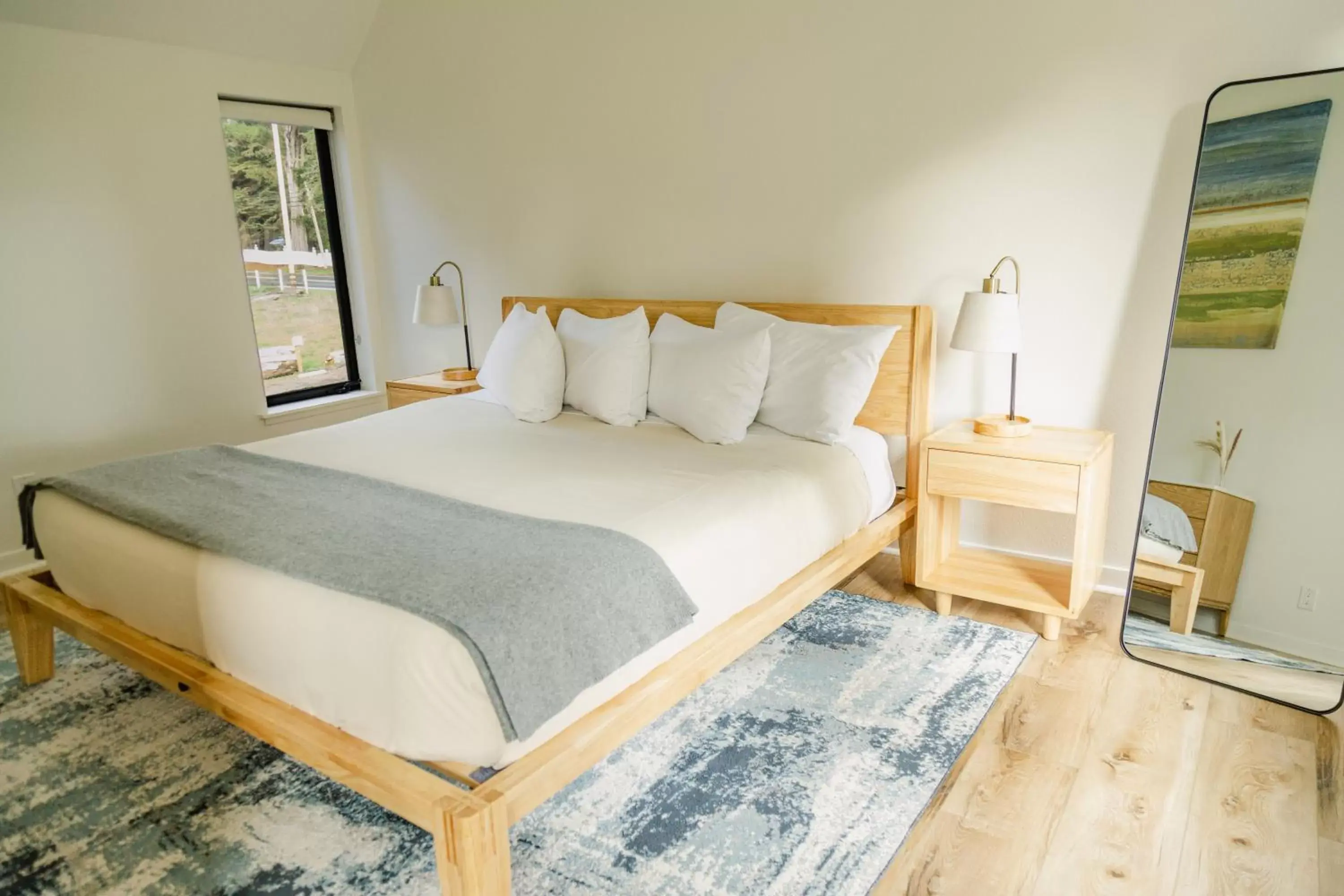 Bed in SCP Mendocino Inn and Farm Bed in SCP Mendocino Inn and Farm