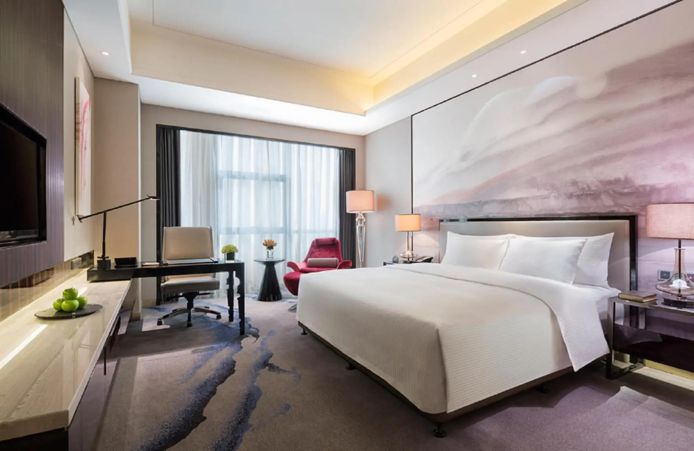 Bedroom, Bed in Wanda Realm Wuhan Bedroom, Bed in Wanda Realm Wuhan