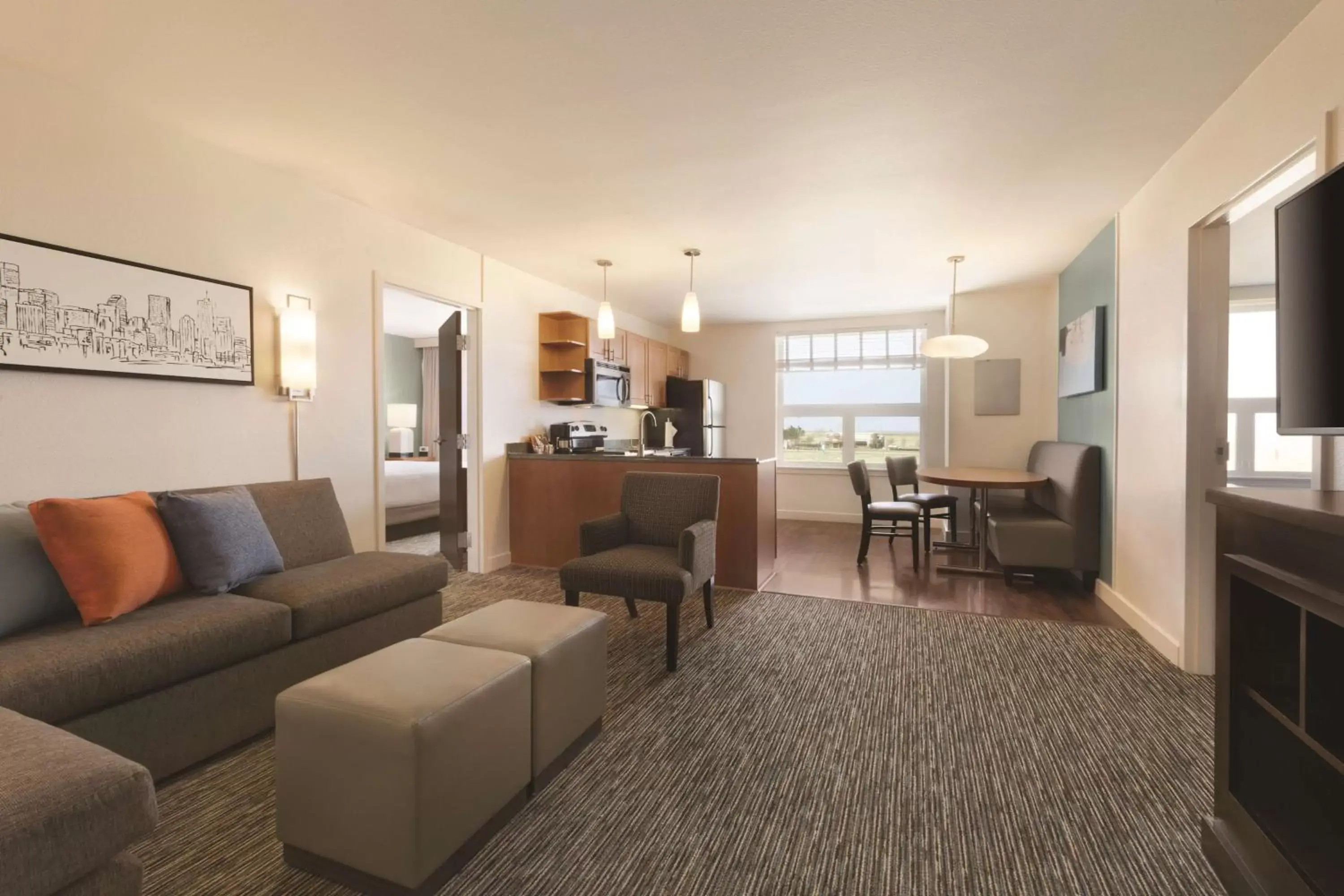 Photo of the whole room, Seating Area in Hyatt House Denver Airport