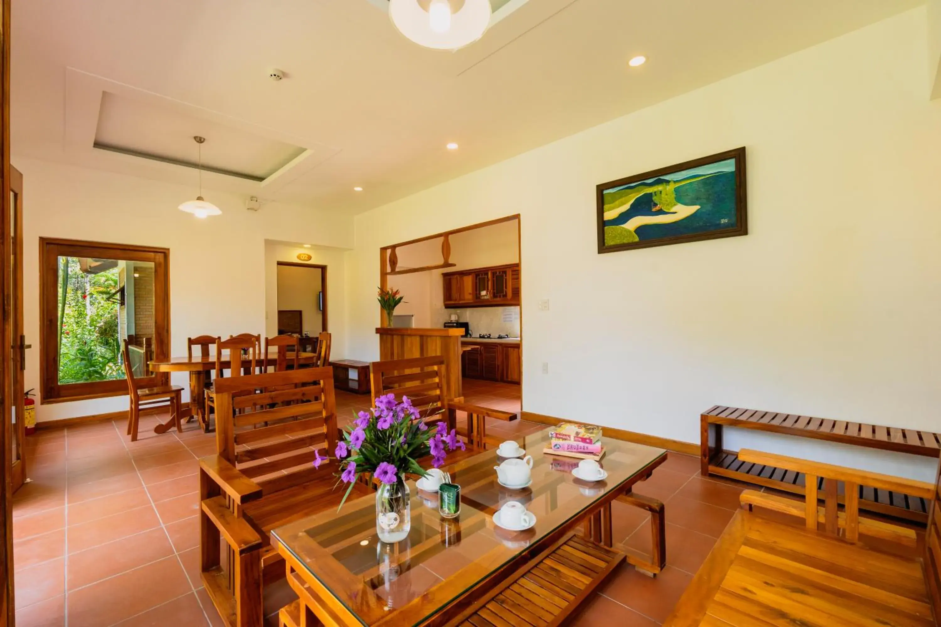 Living room, Dining Area in The Garden House Phu Quoc Resort