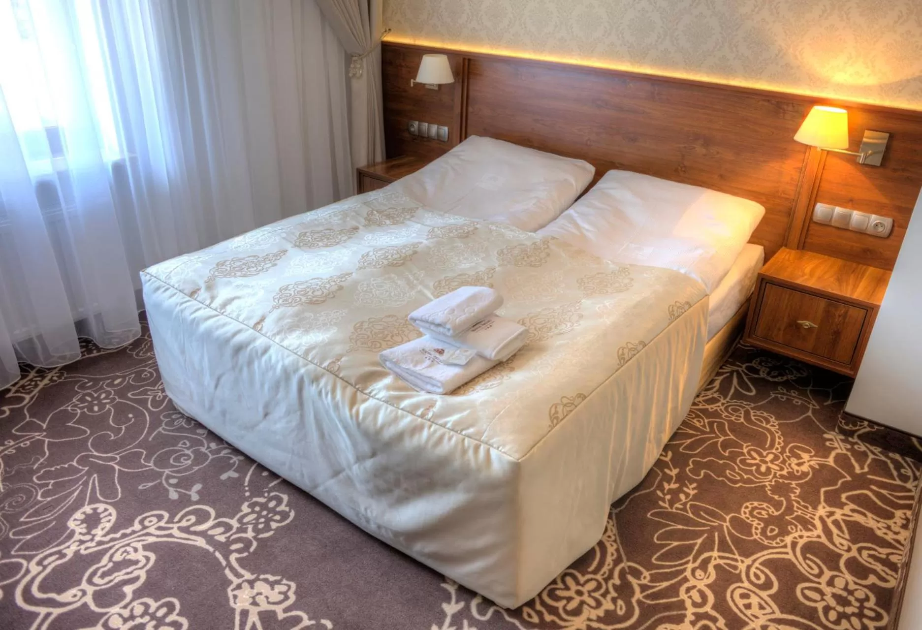 Bed in Hotel Pruski