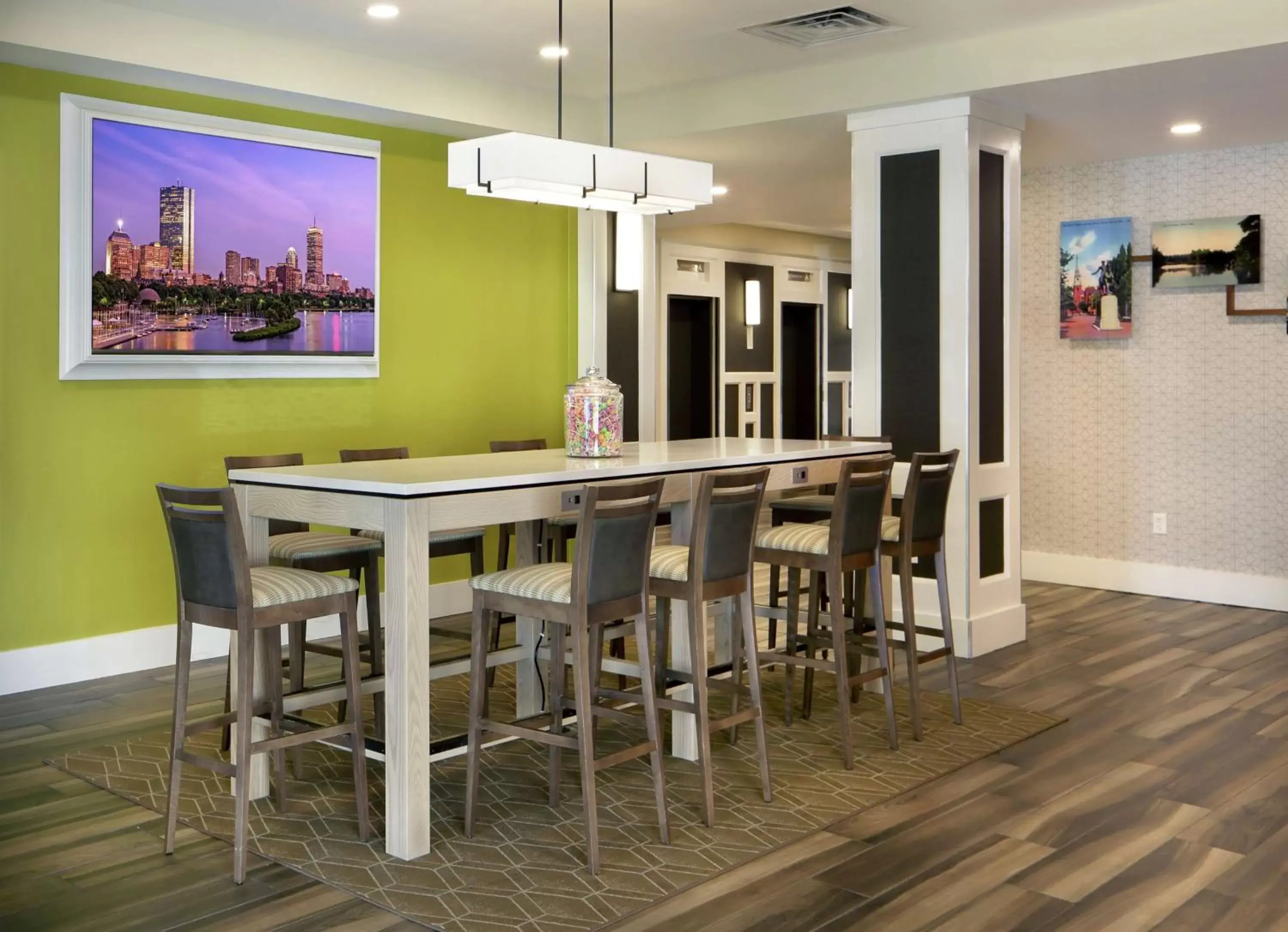 Lobby or reception, Dining Area in Hampton Inn Boston-Natick