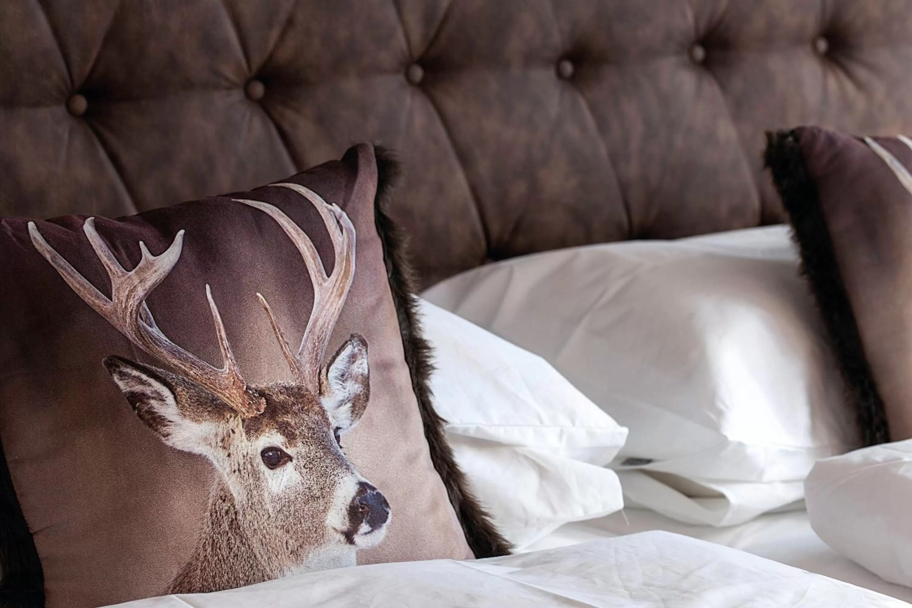 Decorative detail, Bed in Das Alpenhaus Kaprun
