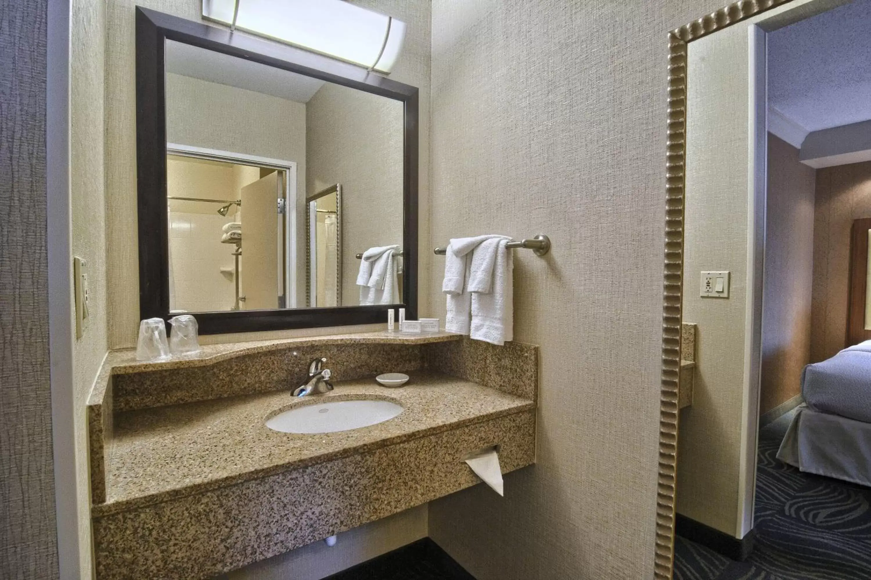 Bathroom in SpringHill Suites Detroit Southfield