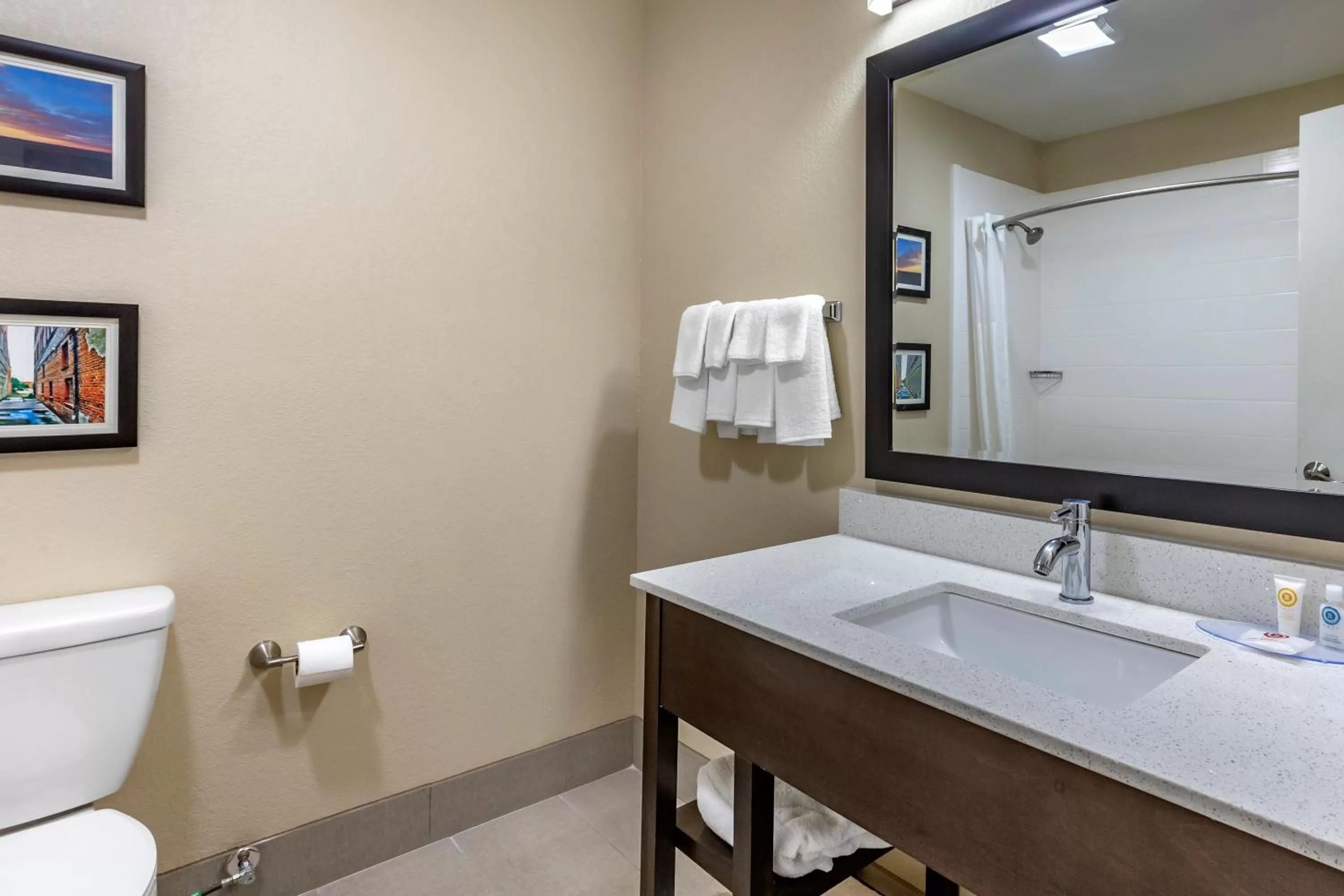 Bathroom in Comfort Inn & Suites Spring Lake - Fayetteville near Fort Bragg
