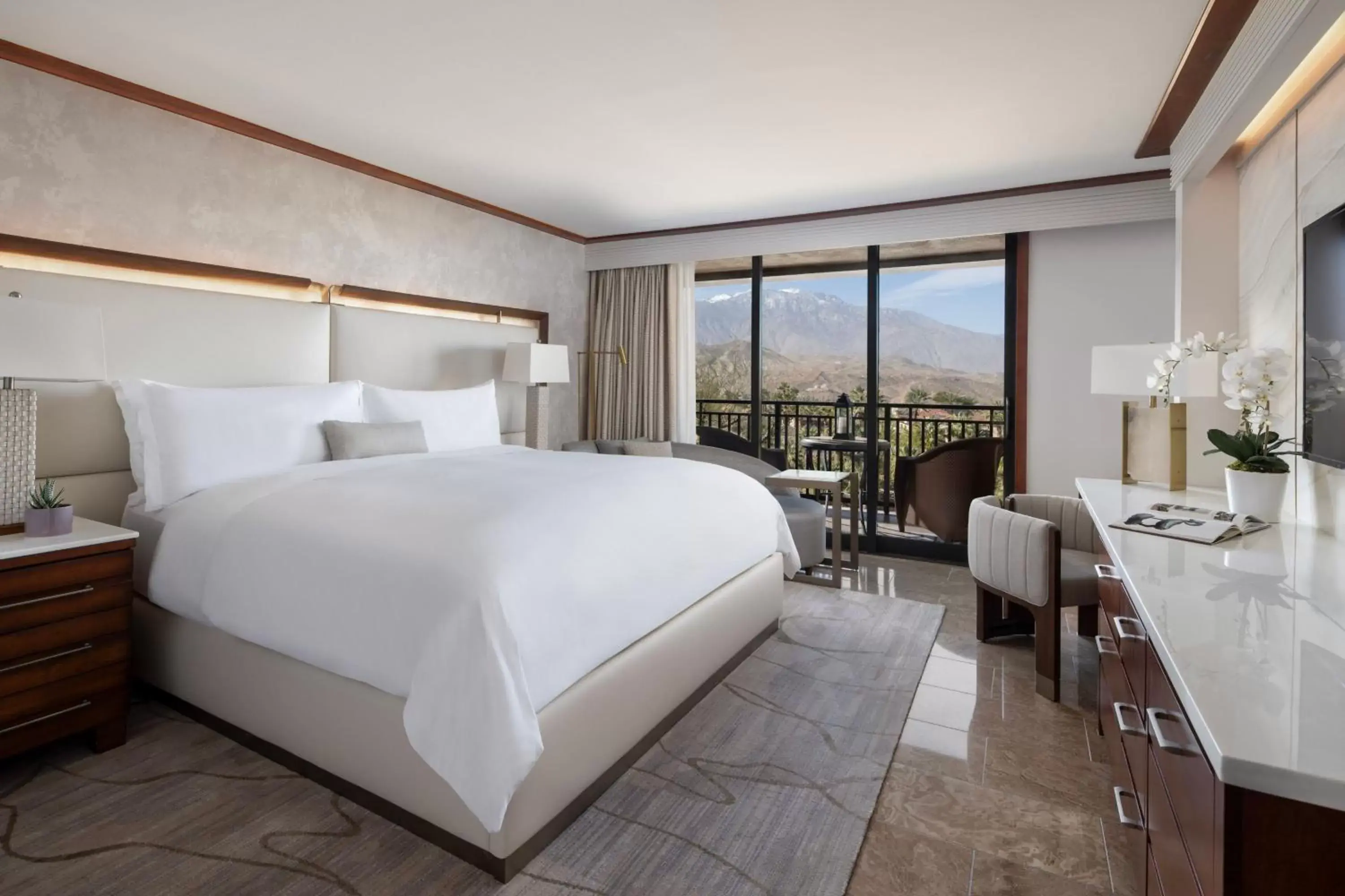 King Room with Desert View and Roll-in Shower - Mobility and Hearing Accessible in The Ritz-Carlton, Rancho Mirage