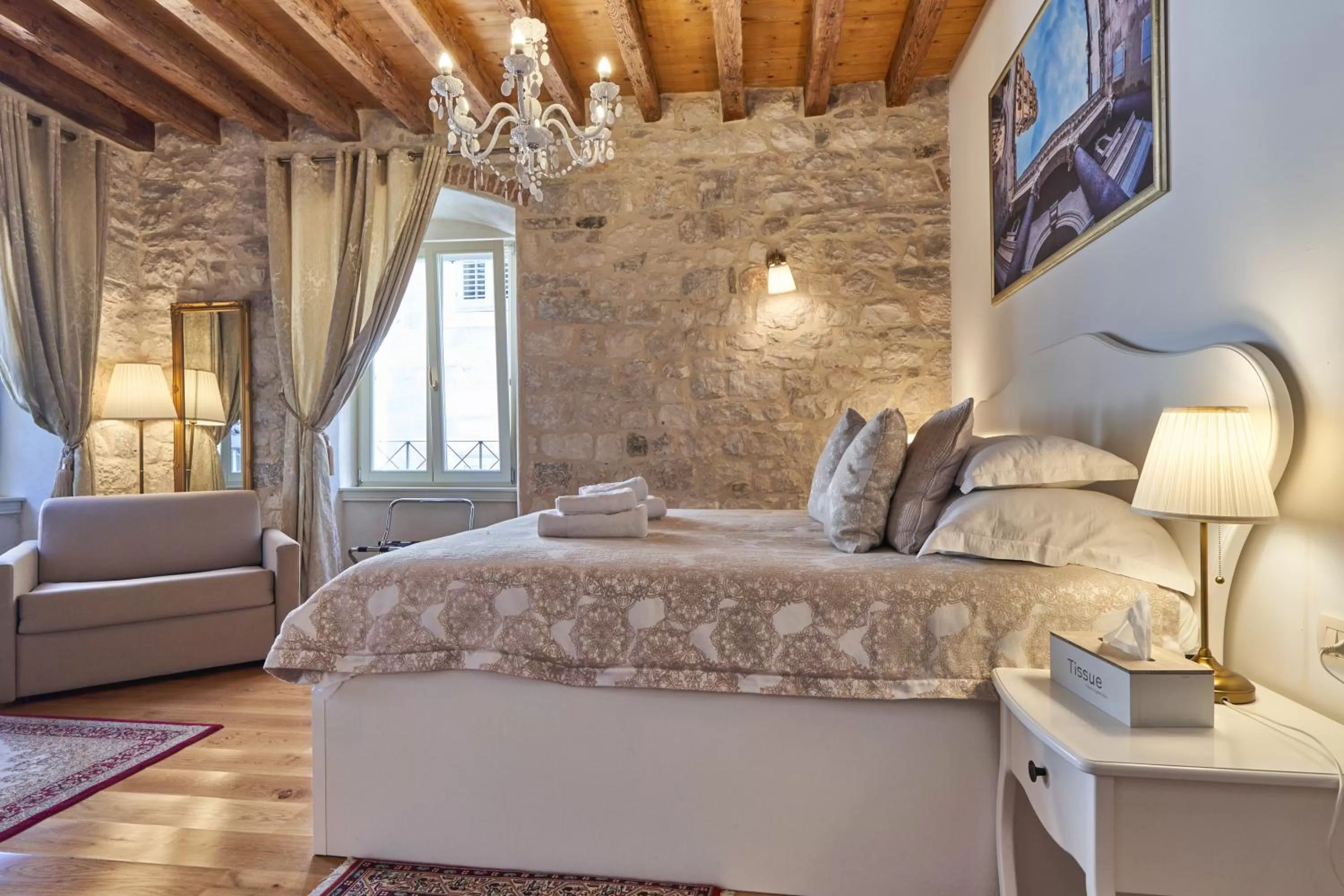 Bed in Villa Split Heritage Hotel