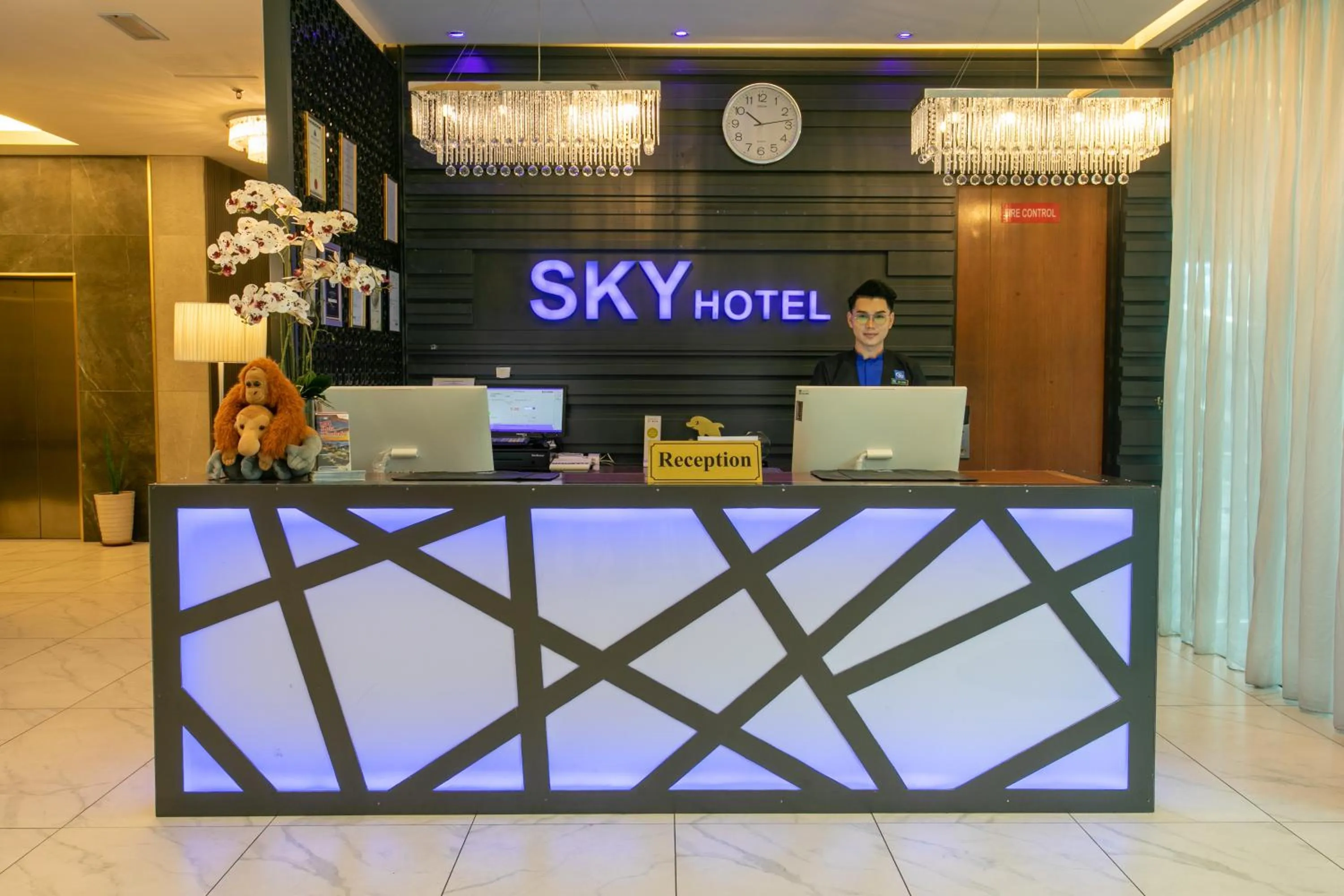 Lobby or reception in Sky Hotel