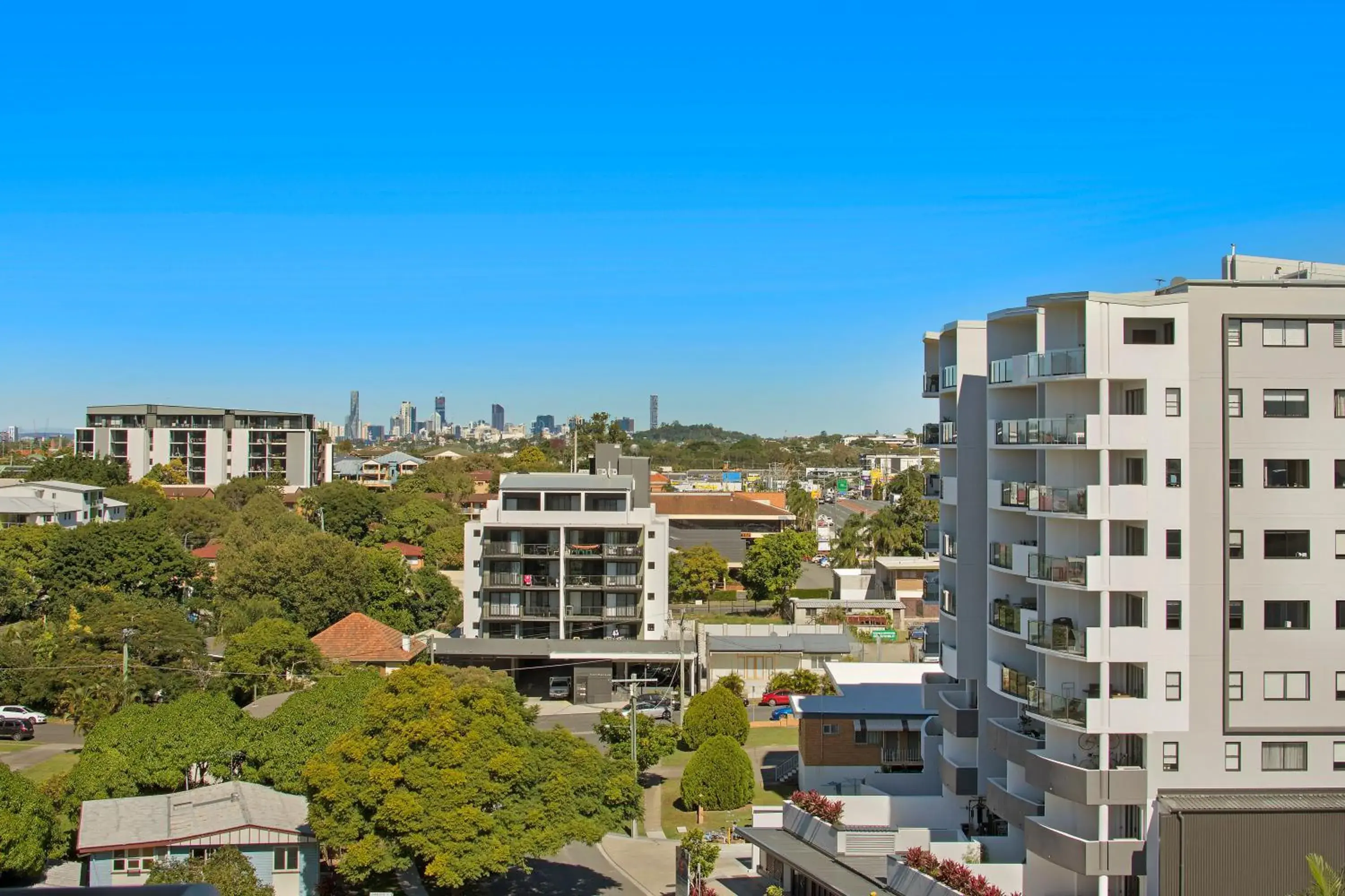 City view in The Chermside Apartments
