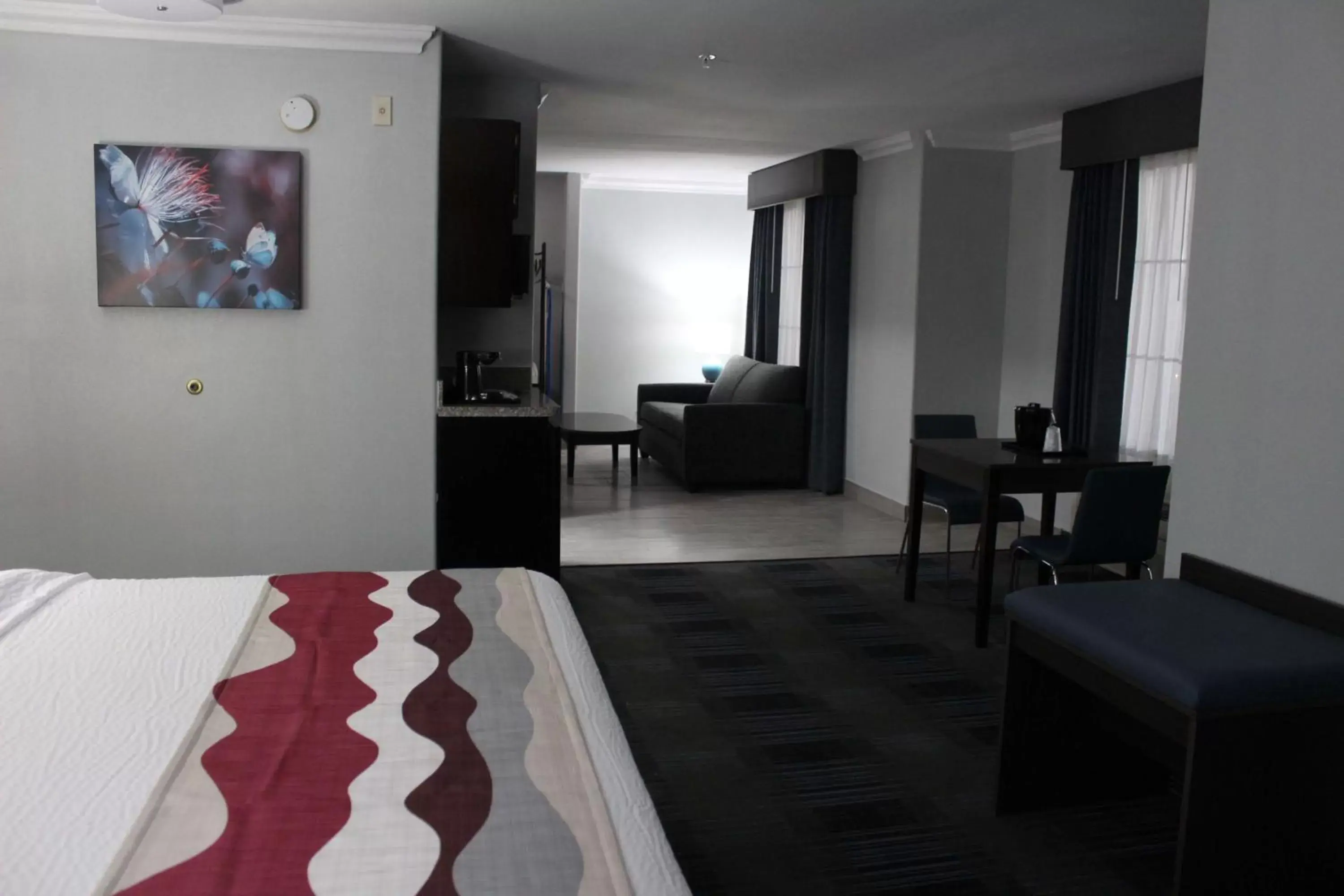 Bedroom, Seating Area in Best Western Medical Center North Inn & Suites Near Six Flags