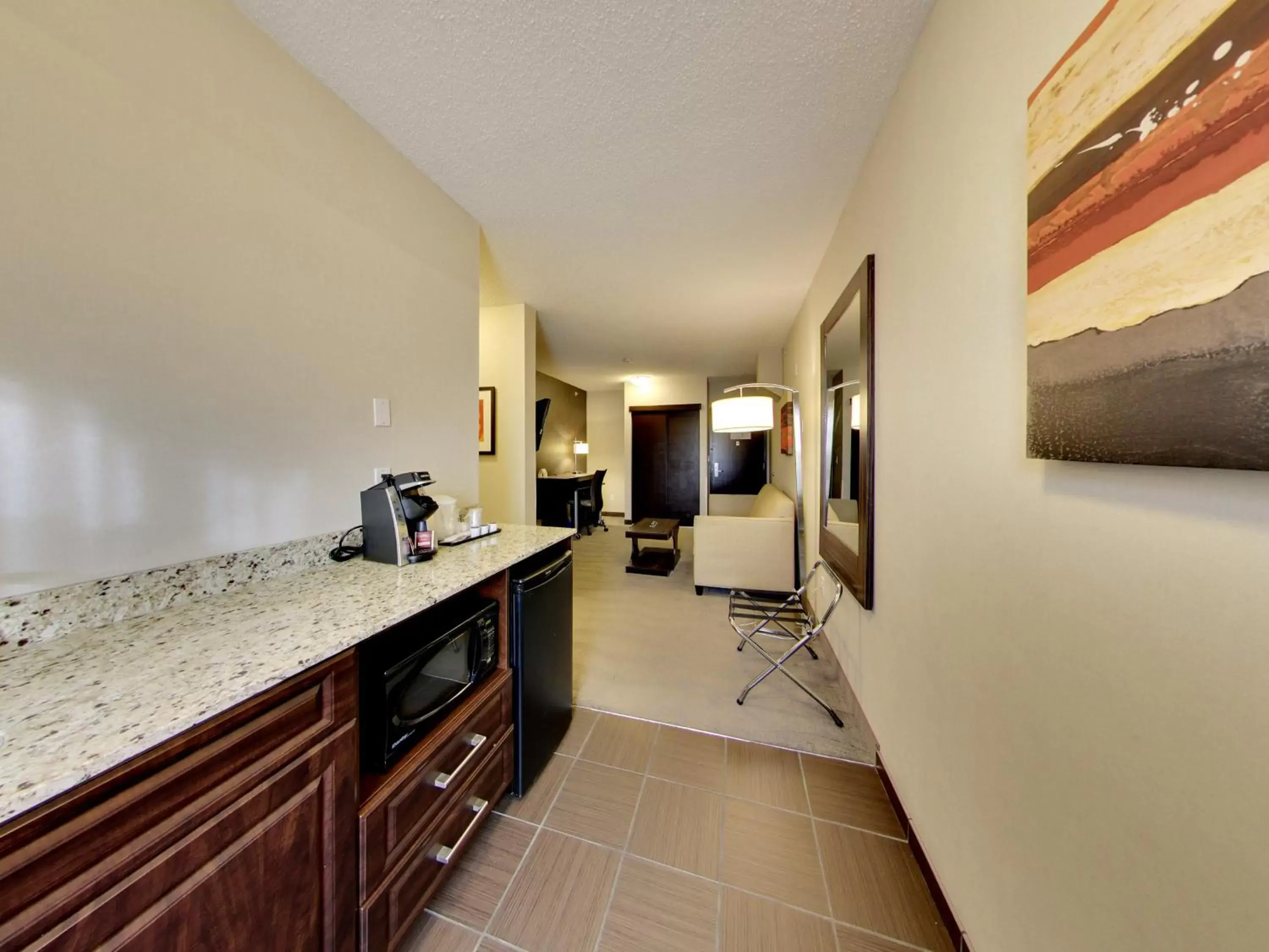 Photo of the whole room, Kitchen/Kitchenette in Holiday Inn Express Hotel & Suites - Edmonton International Airport, an IHG Hotel