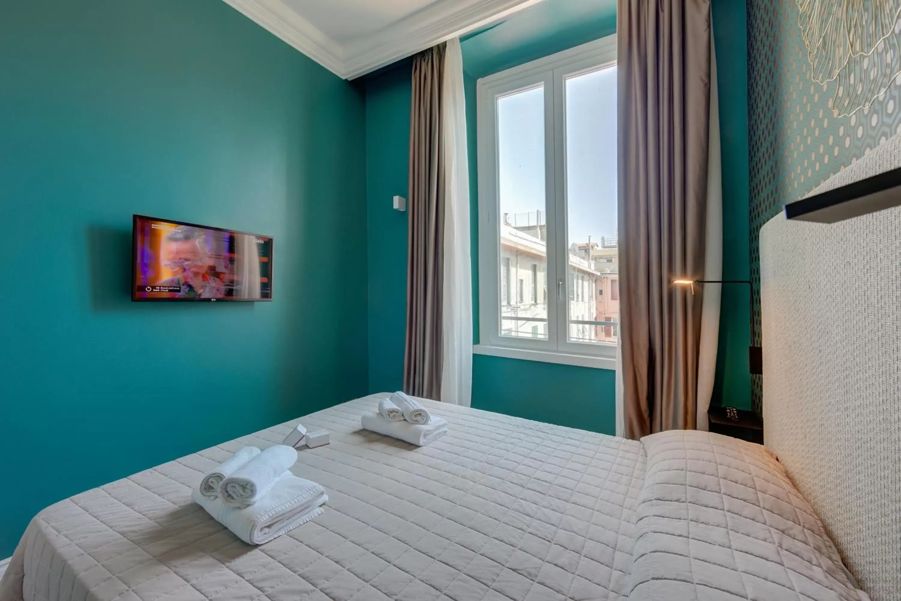 Bedroom, Bed in Boutique Central Apartments- Happy Rentals