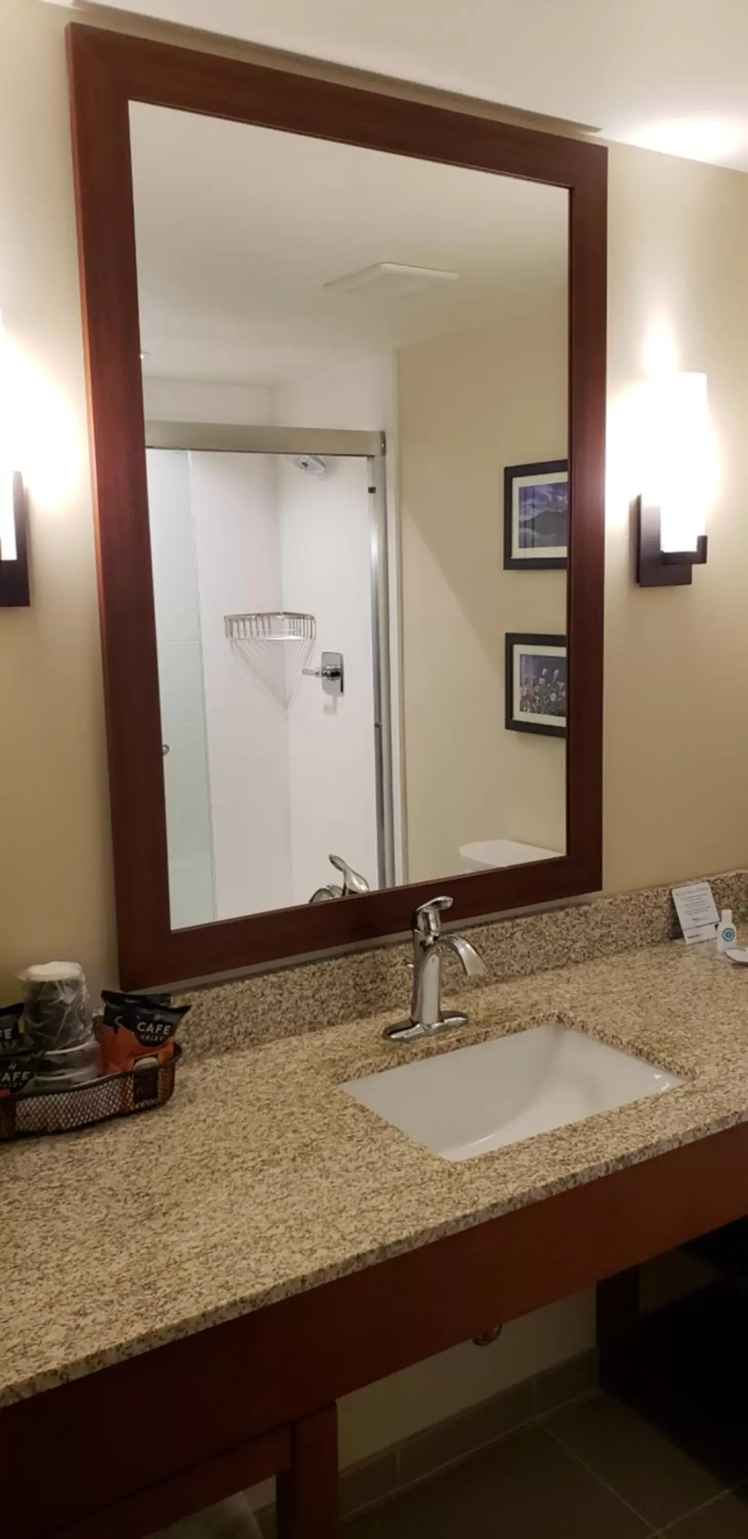 Bathroom in Comfort Suites Denver near Anschutz Medical Campus