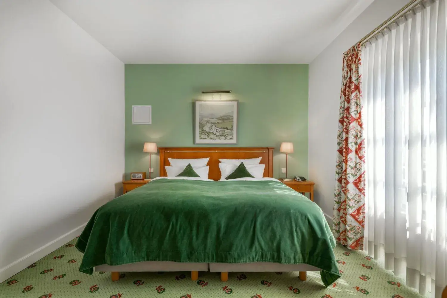Bed in Romantik Hotel Kleber Post