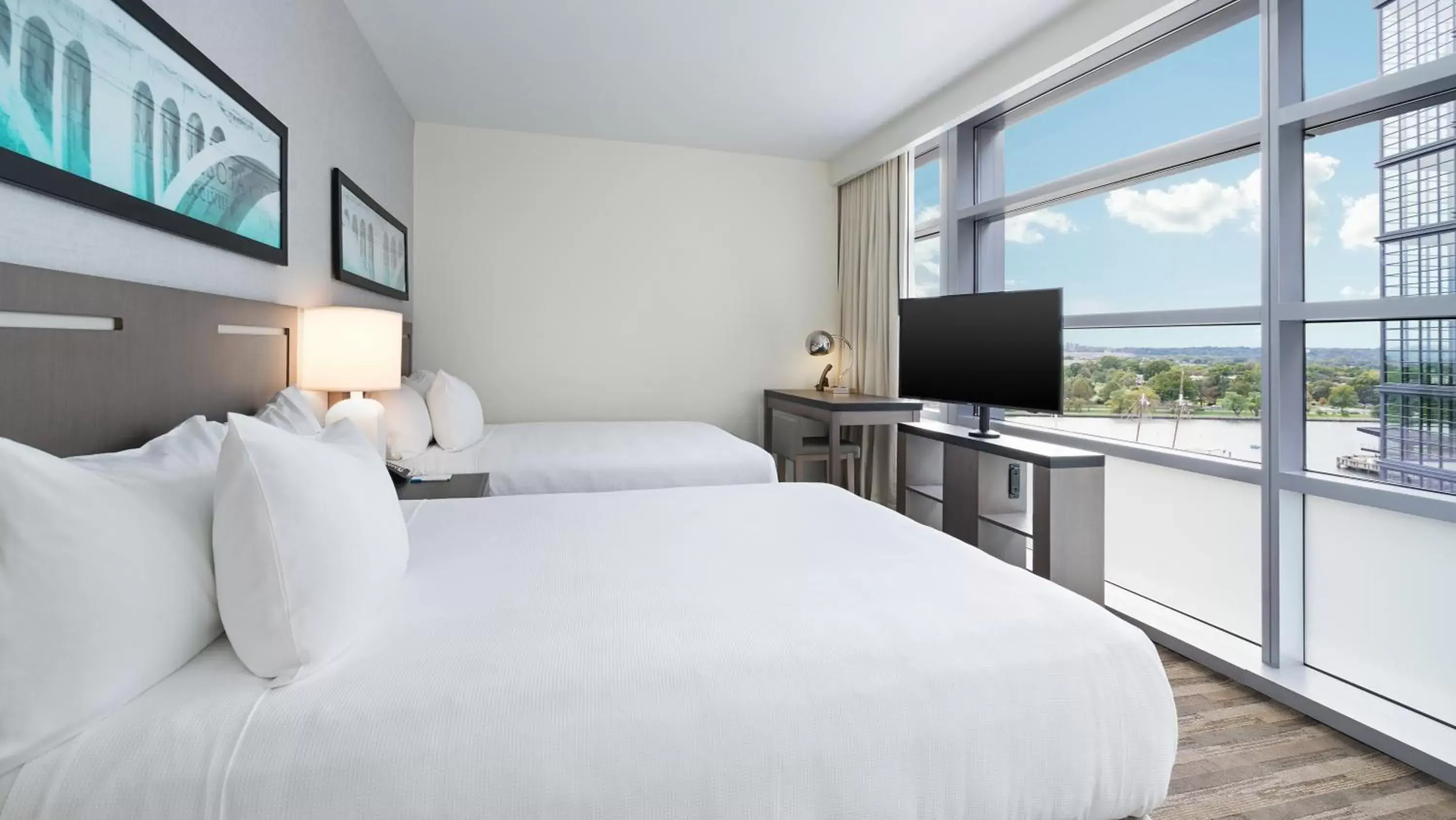 Queen Room with Two Queen Beds and River View in Hyatt House Washington DC/The Wharf