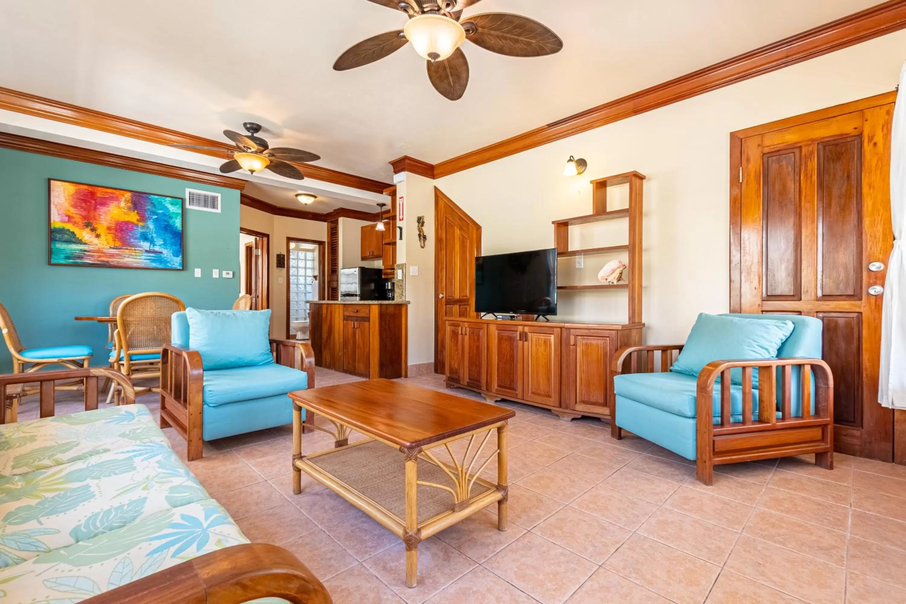Living room in Belizean Shores Resort