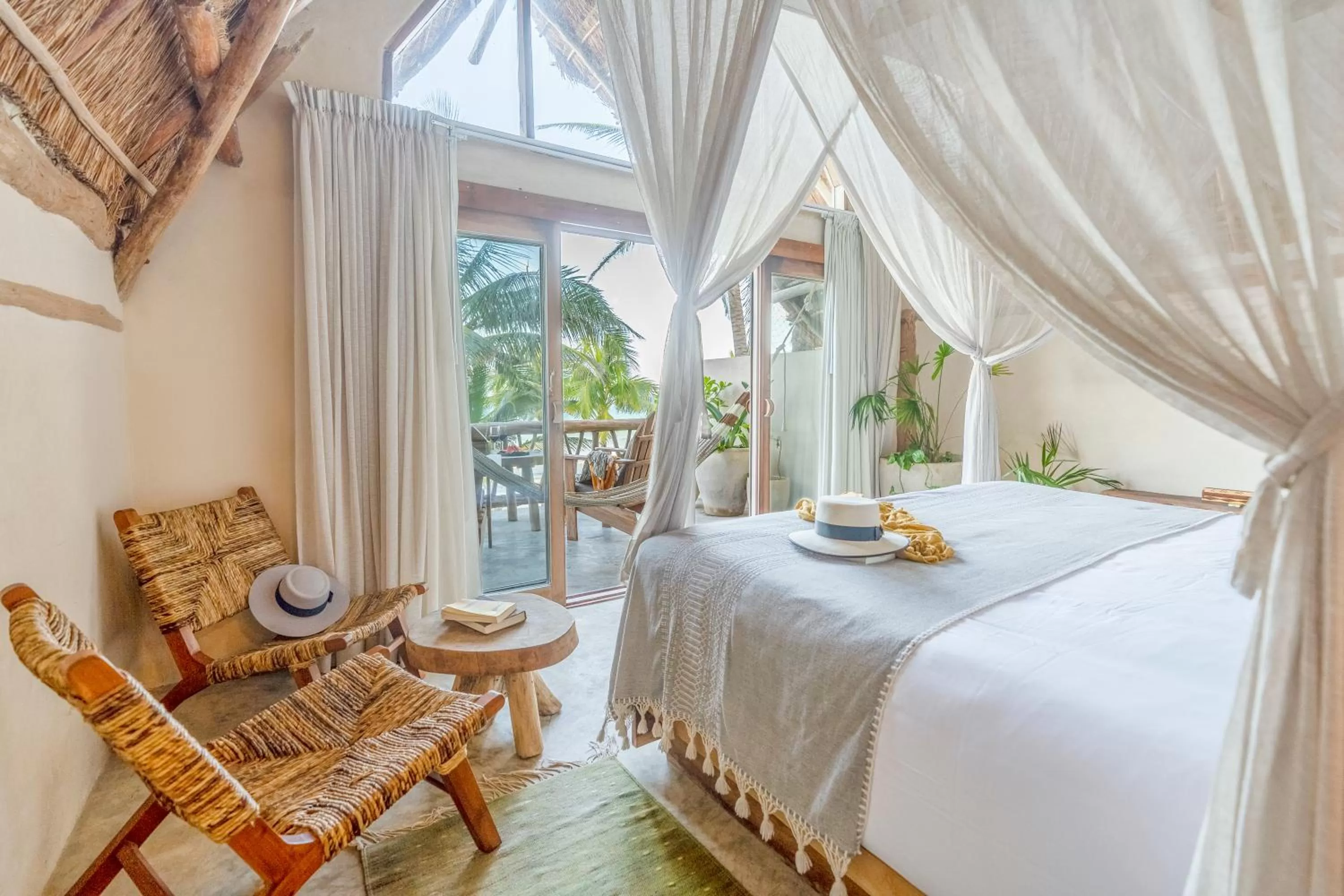 Bed in Ahau Tulum - Beachfront Hotel