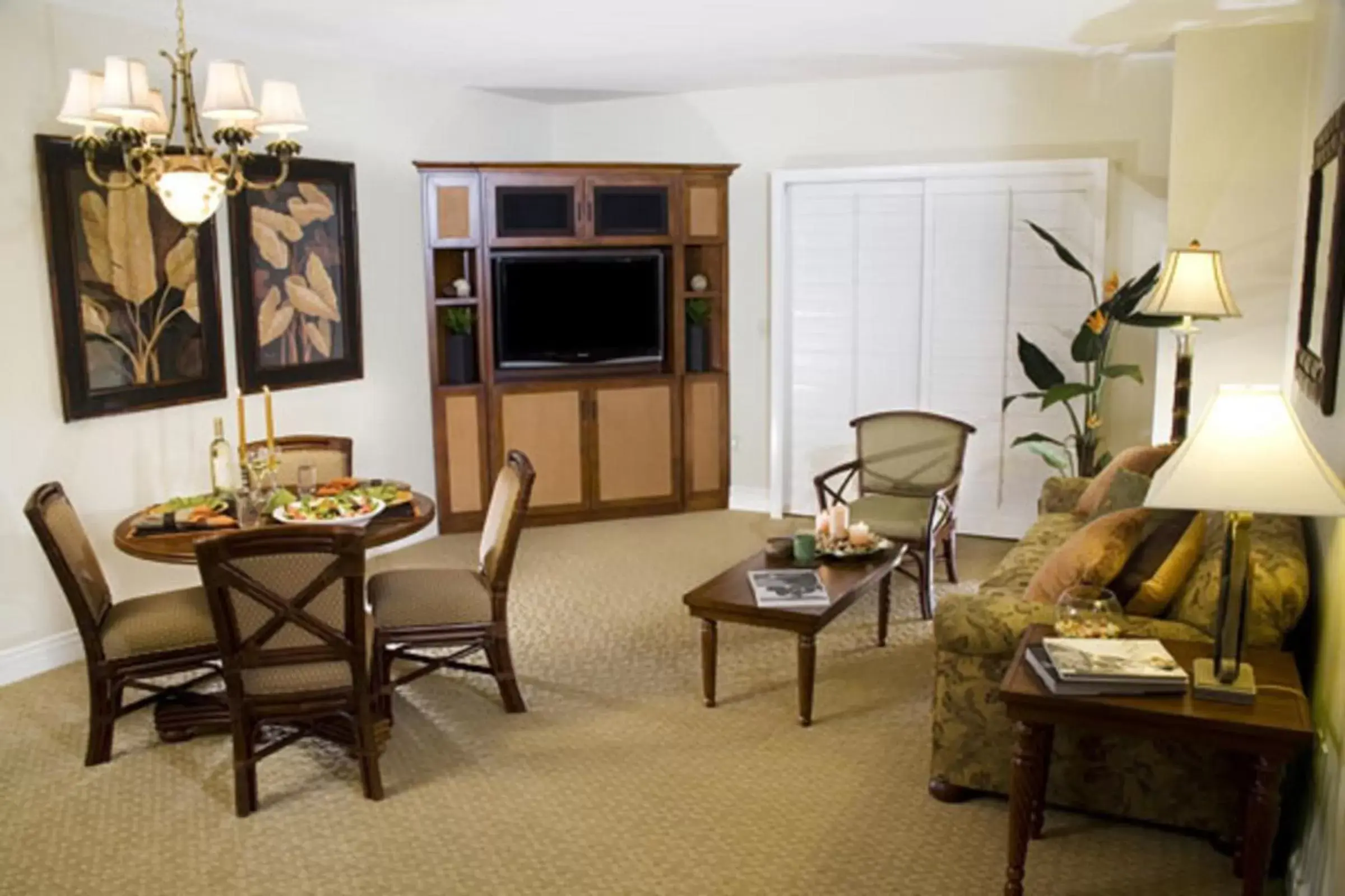 Living room, Seating Area in Suites at Tahiti Village Resort and Spa-No Resort Fee