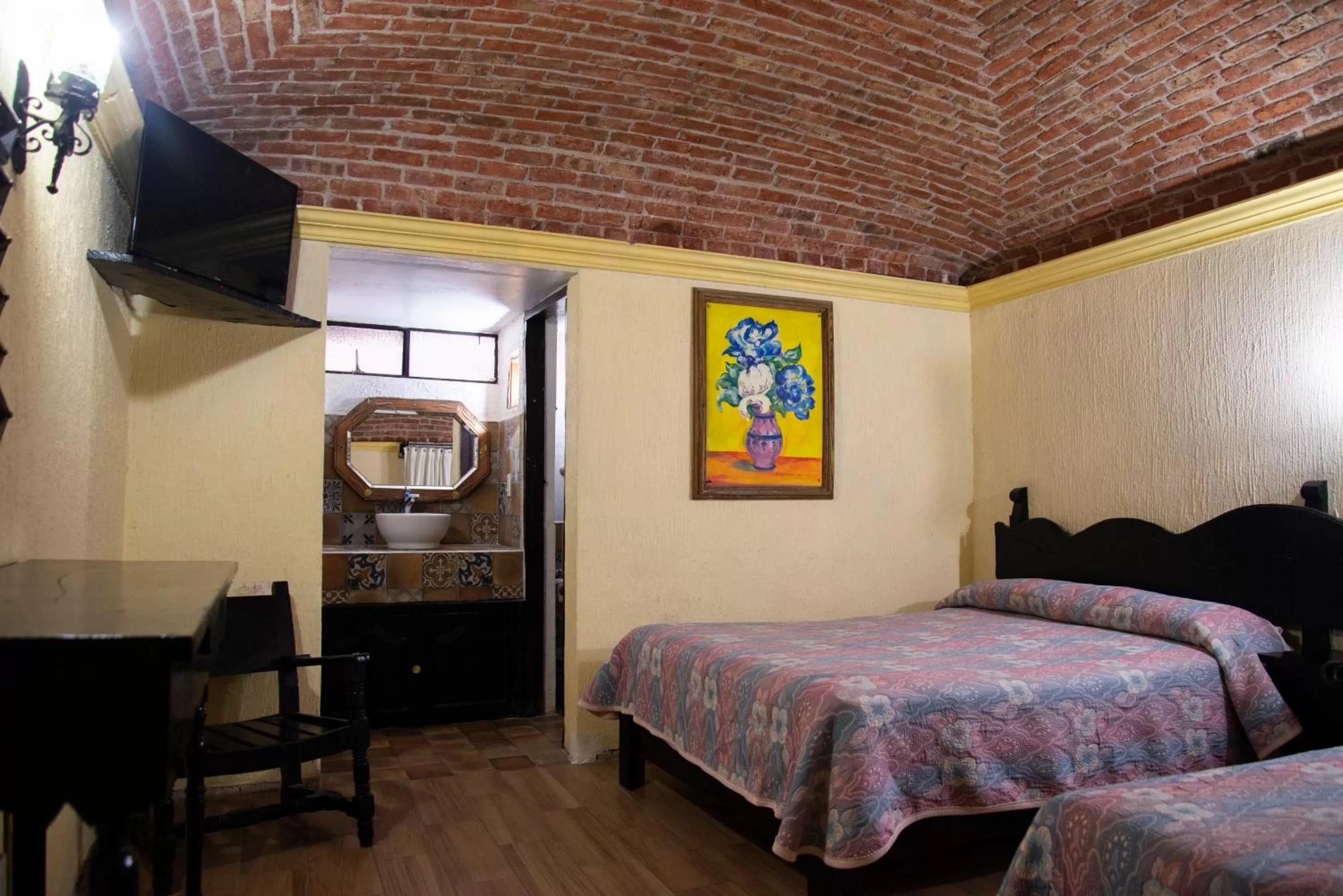 Bed in Hotel Hacienda de Cobos