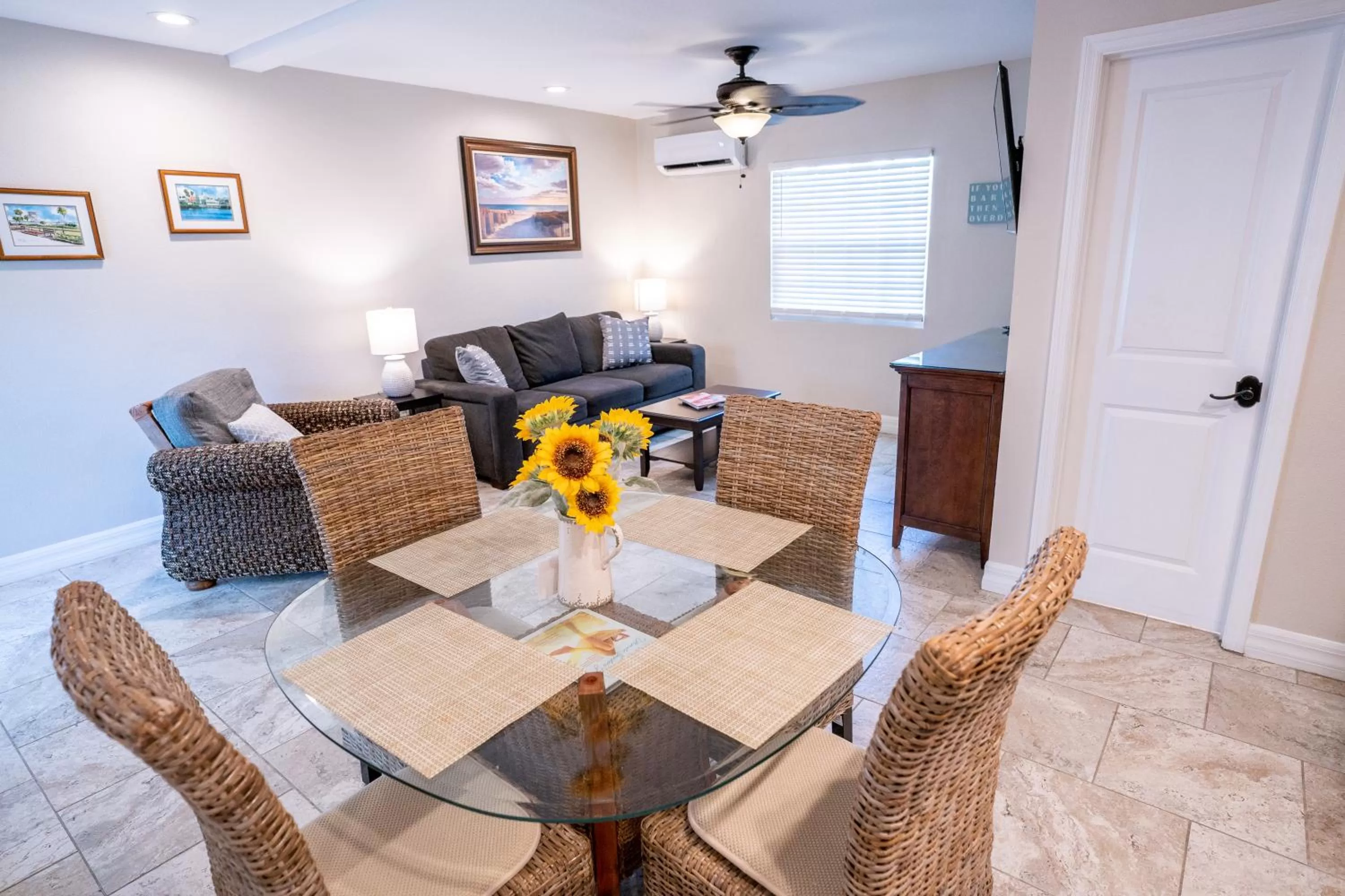 Living room in The Capri at Siesta