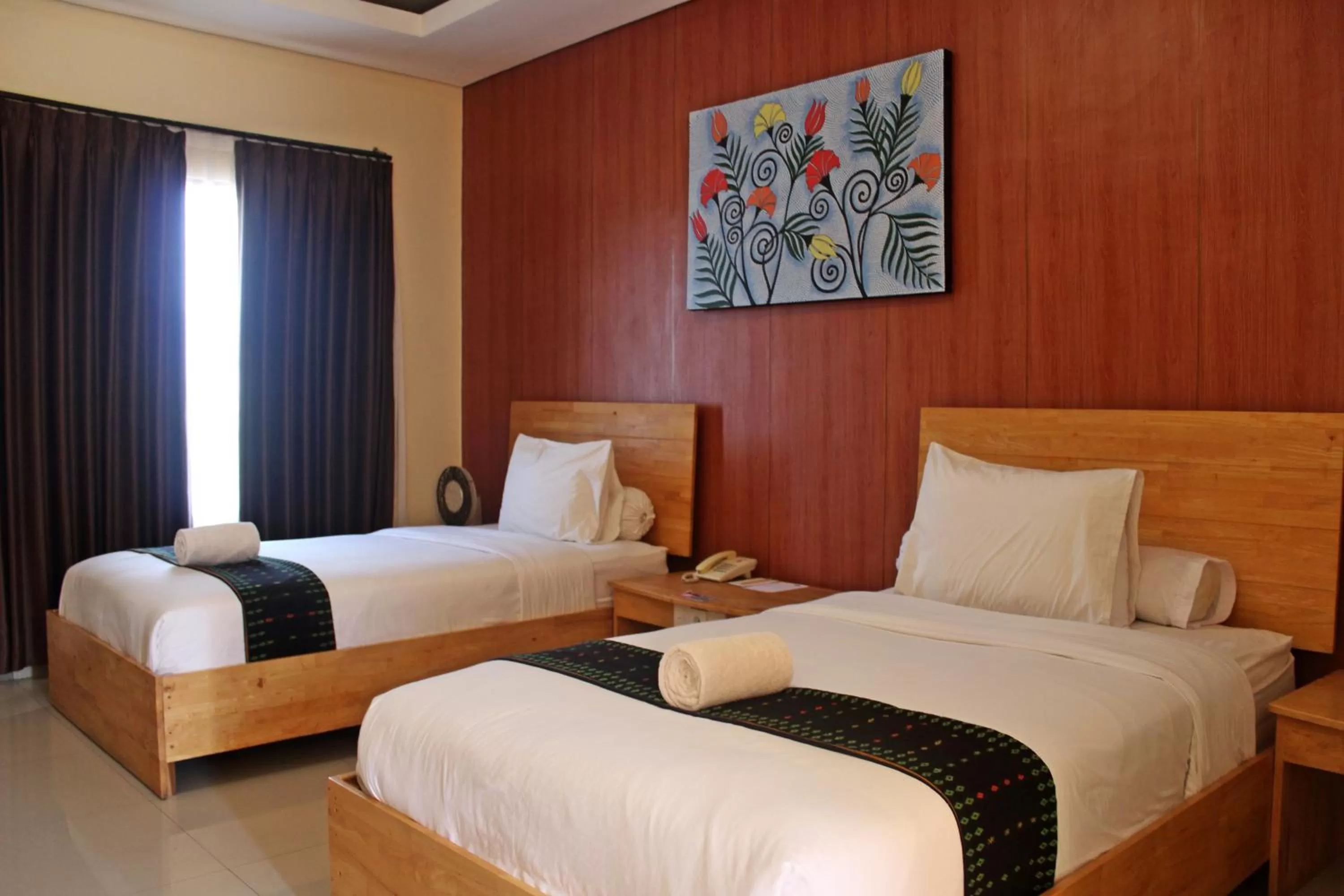 Bed in Exotic Komodo Hotel