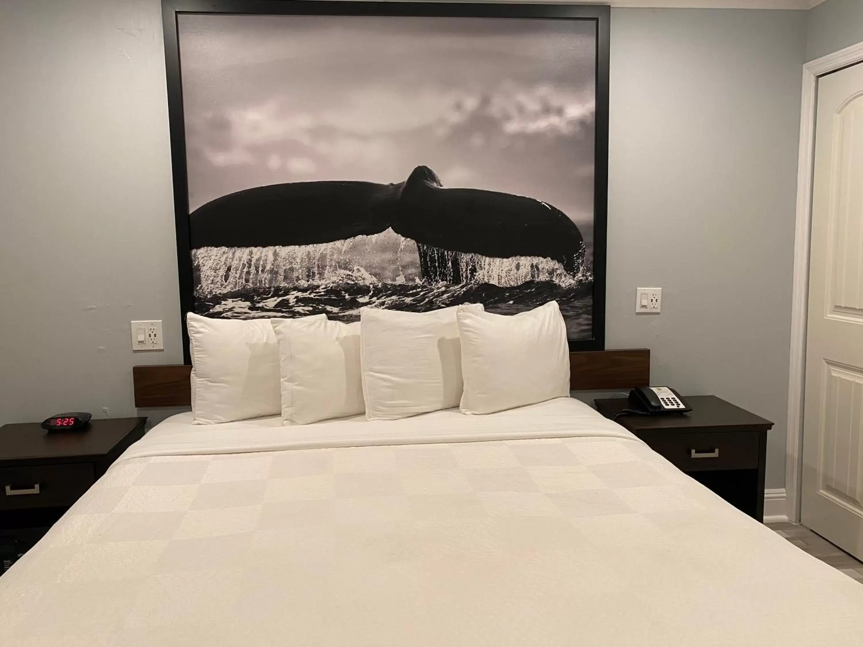 Bed in Super 8 by Wyndham Monterey Fisherman's Wharf Aquarium