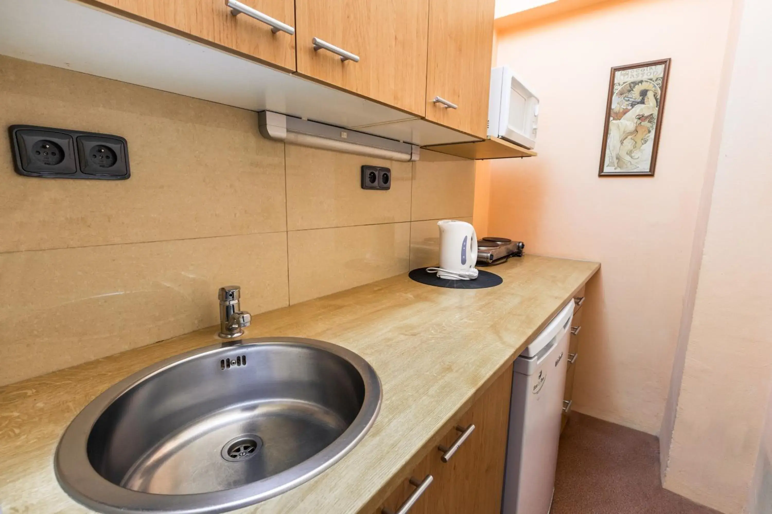 Kitchen or kitchenette, Bathroom in Rezidence Davids Apartments