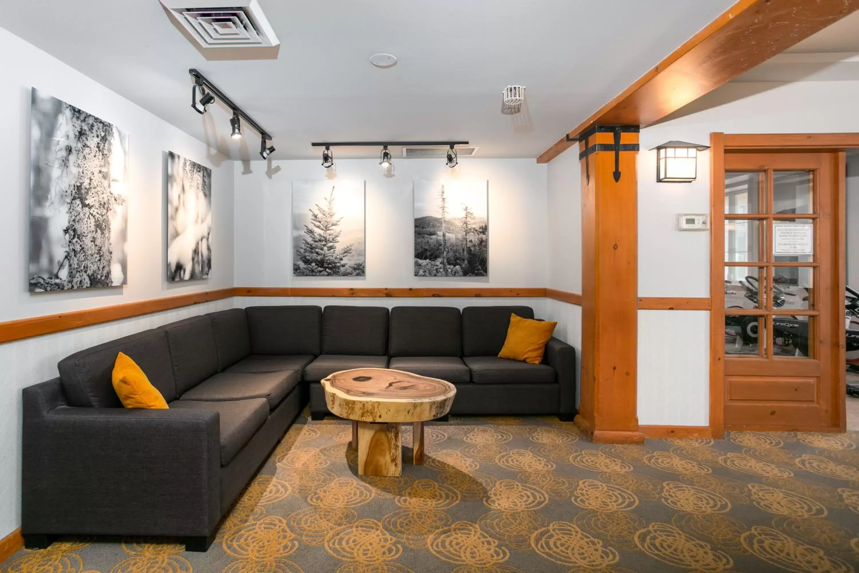 Communal lounge/ TV room, Seating Area in Lodge de la Montagne