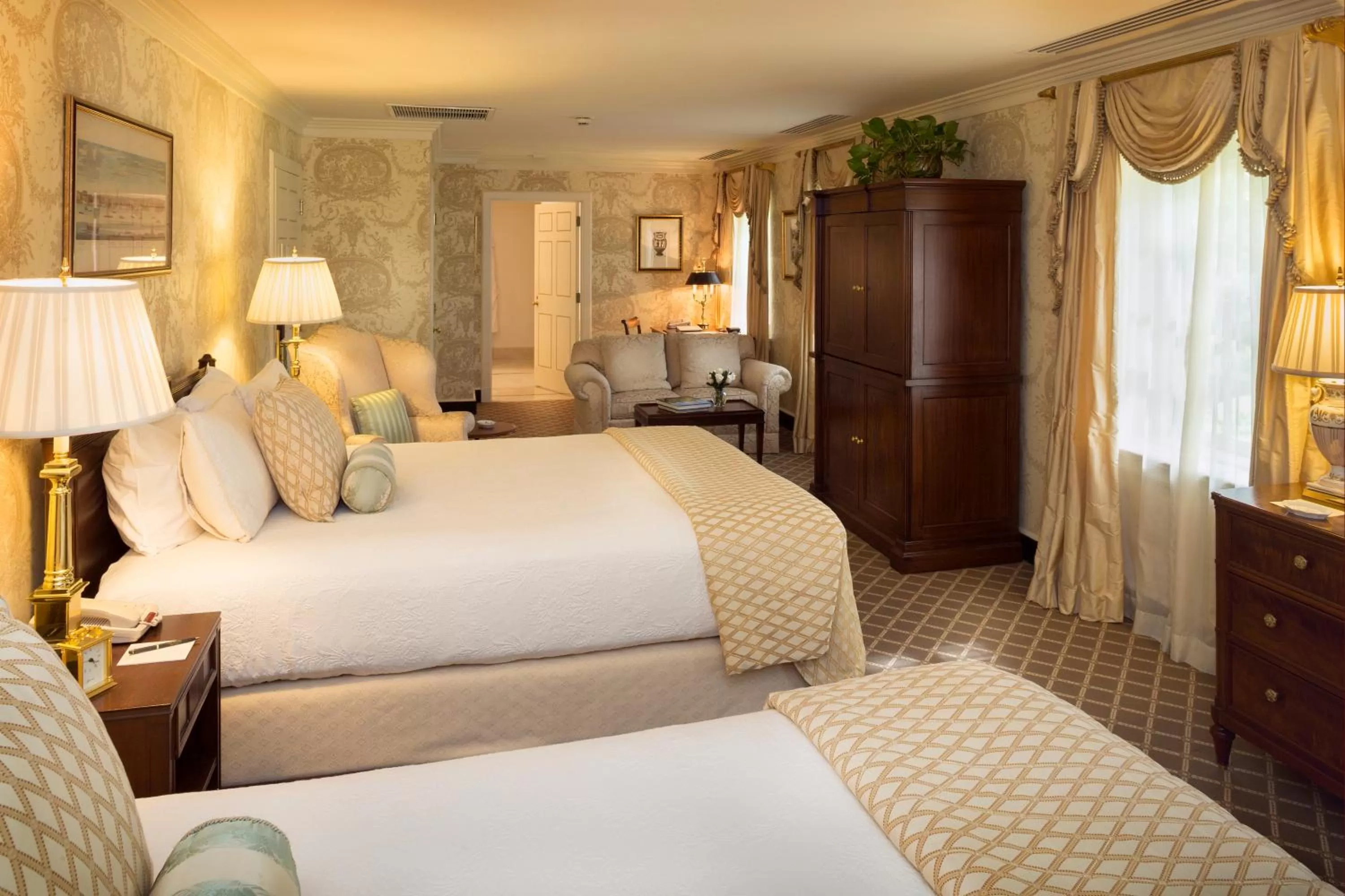 Bedroom, Bed in Williamsburg Inn, an official Colonial Williamsburg Hotel