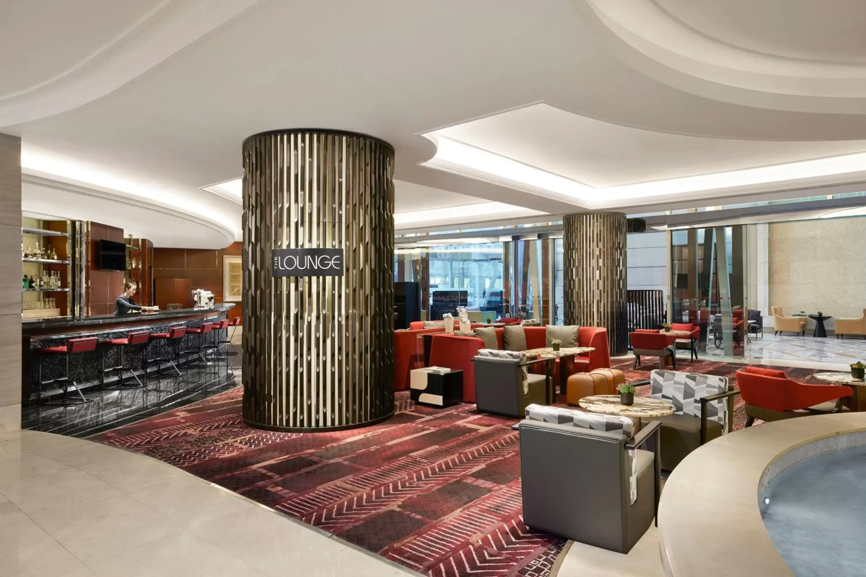 Lobby or reception, Restaurant/Places to Eat in Shanghai Marriott Marquis City Centre