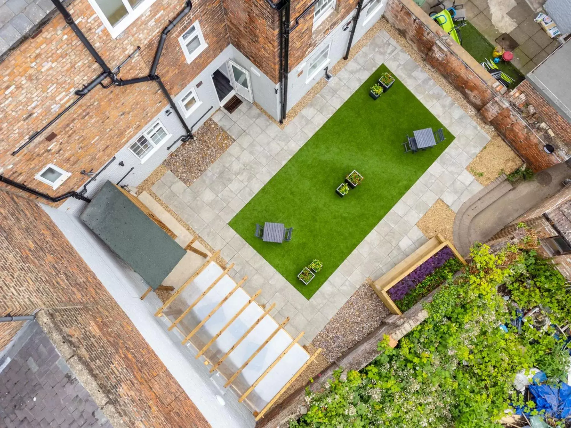 Garden, Bird's-eye View in BrickSage Rooms, King's Lynn South Gate