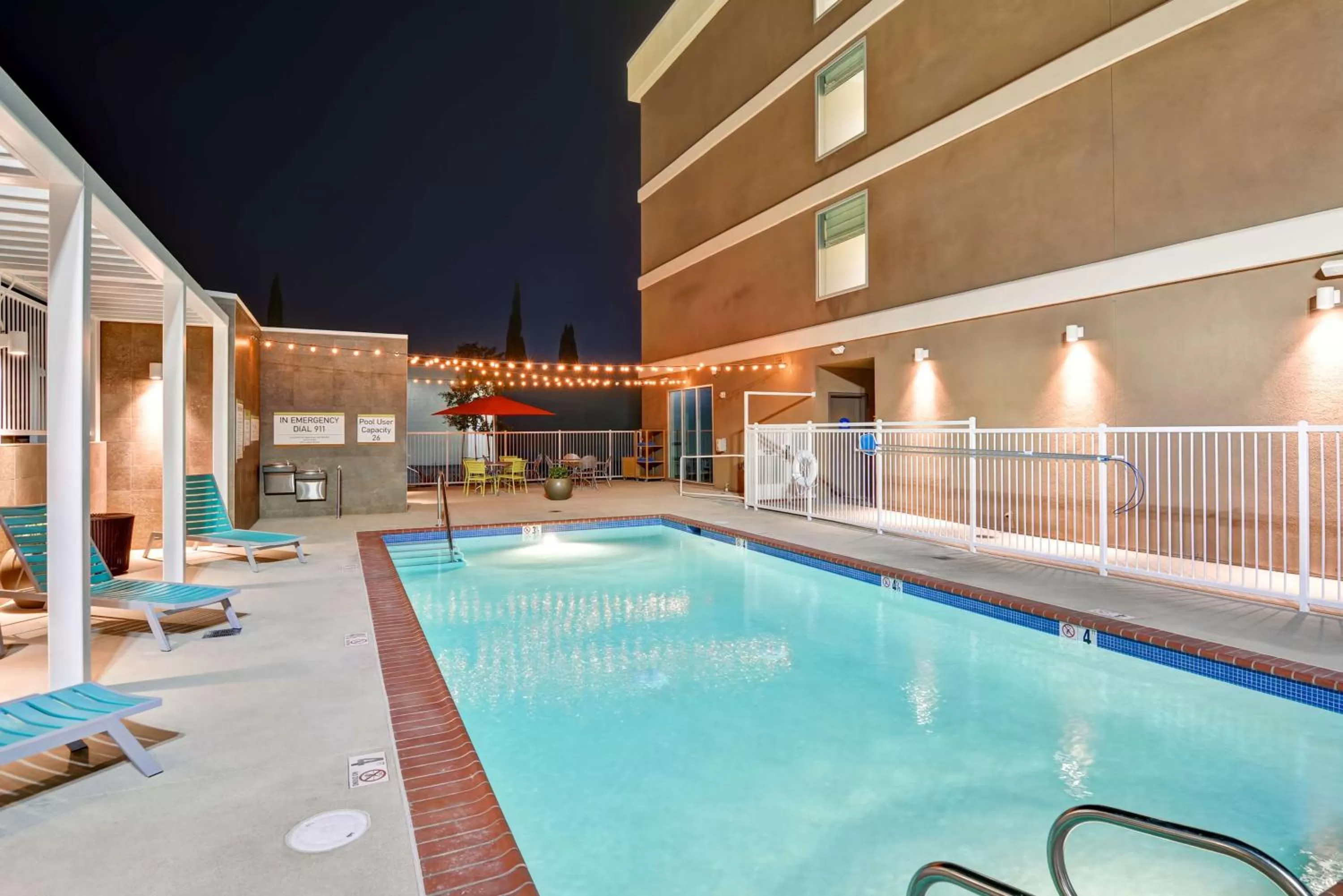 Pool view in Home2 Suites Azusa