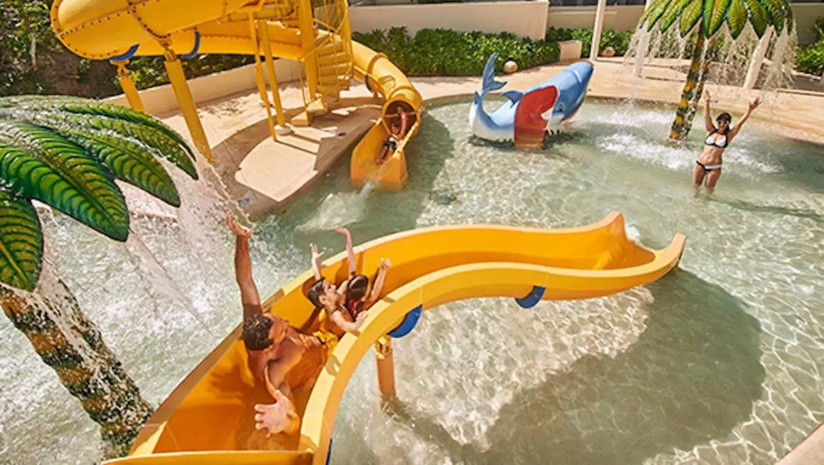 Aqua park, Water Park in Condos inside an Ocean Front Hotel Resort