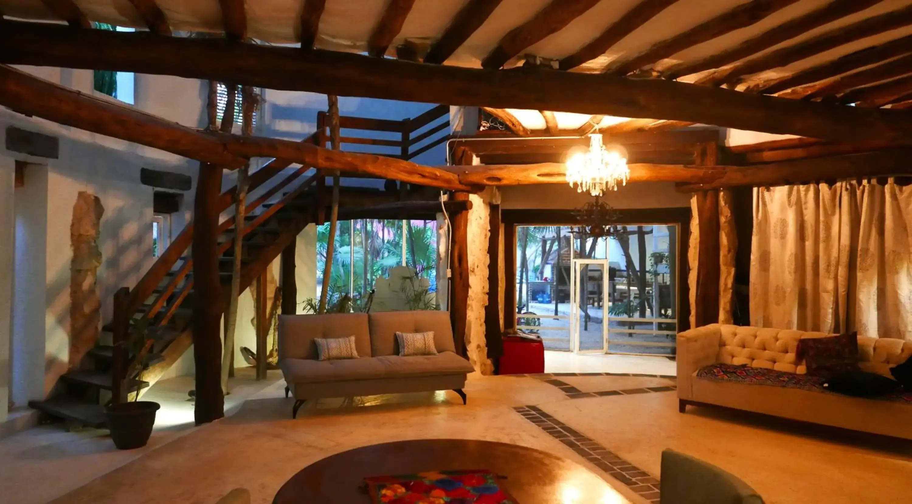 Living room, Lobby/Reception in Casa Ambar Tulum - Great location and access to a Private Cenote & Beach 2 Km Away - Adults Only