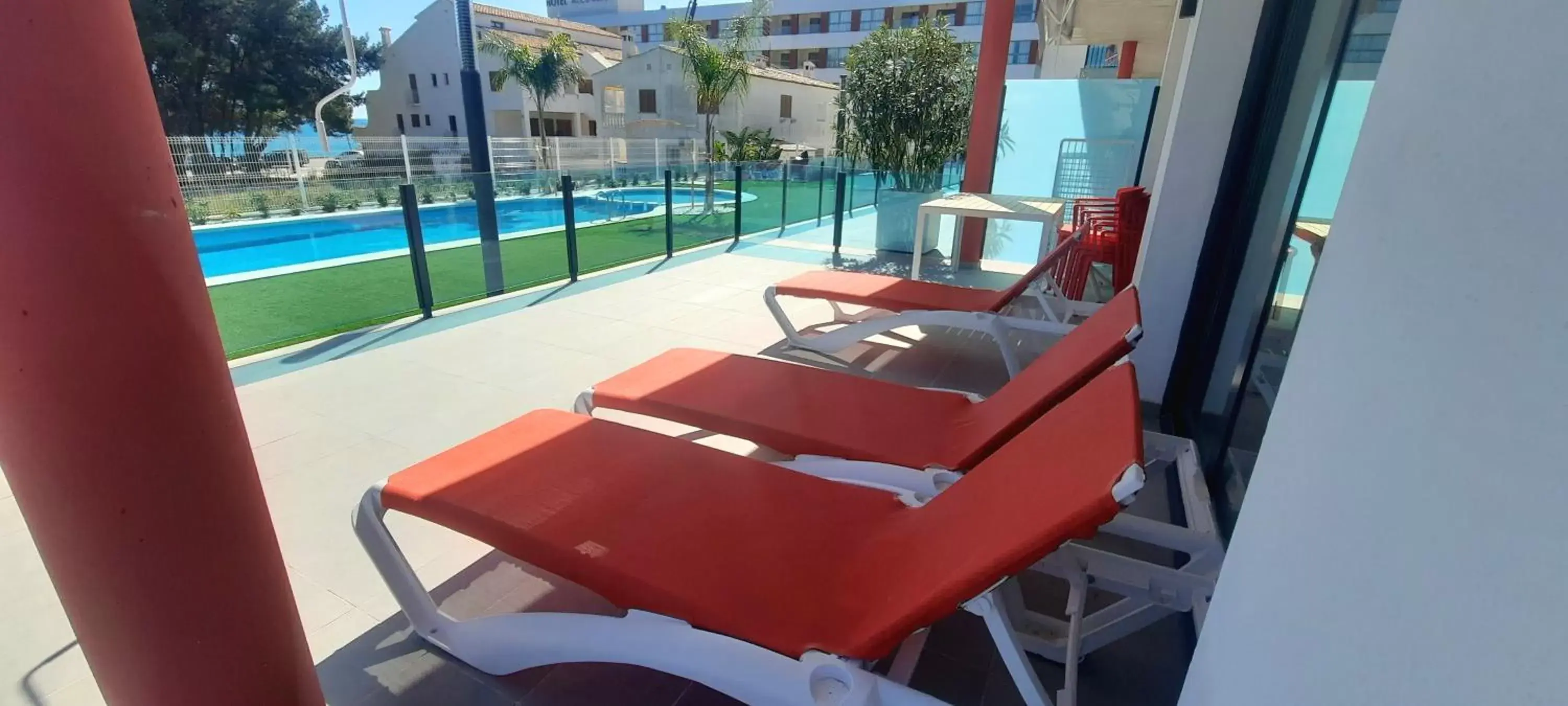 Pool View in AZAHAR BEACH Apartments & Spa