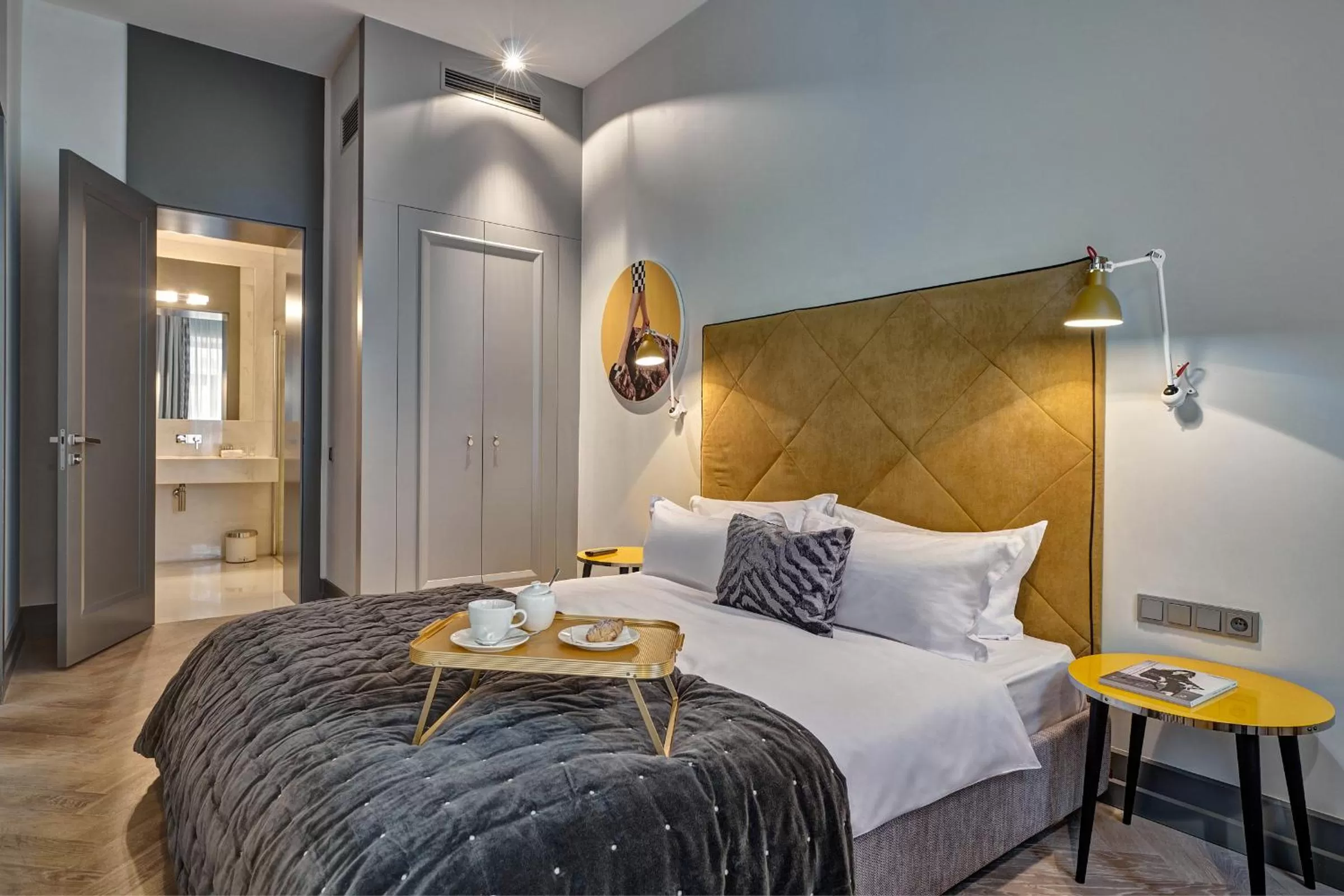 Bedroom, Bed in H15 Boutique Hotel, Warsaw, a Member of Design Hotels