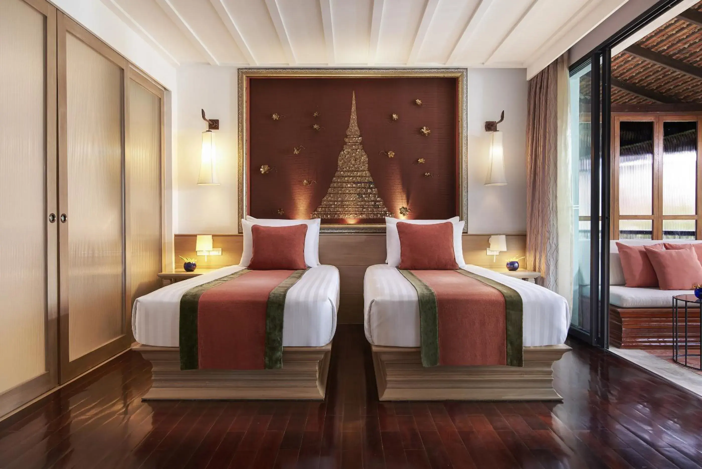 Bed in Sukhothai Heritage Resort - SHA PLUS